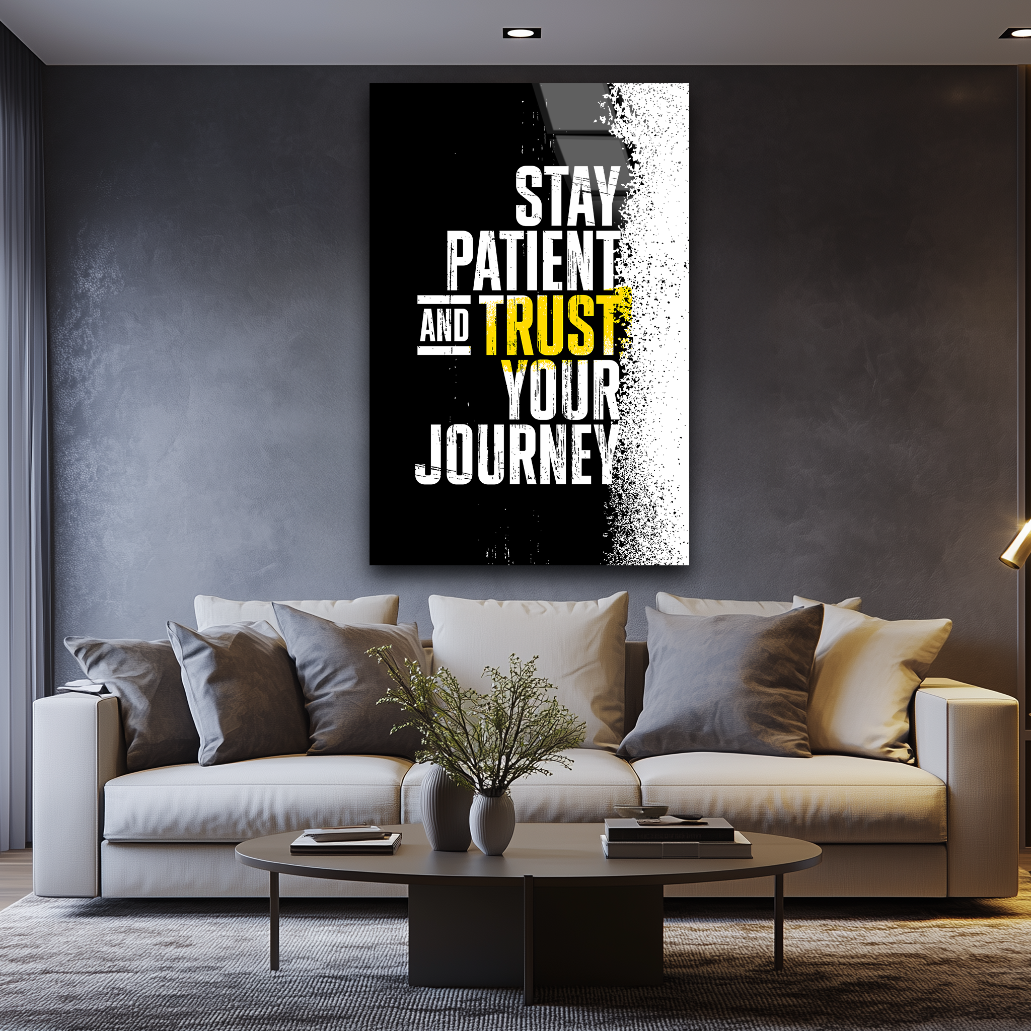 Stay Patient And Trust Your Journey | Premium HD Metal Wall Art