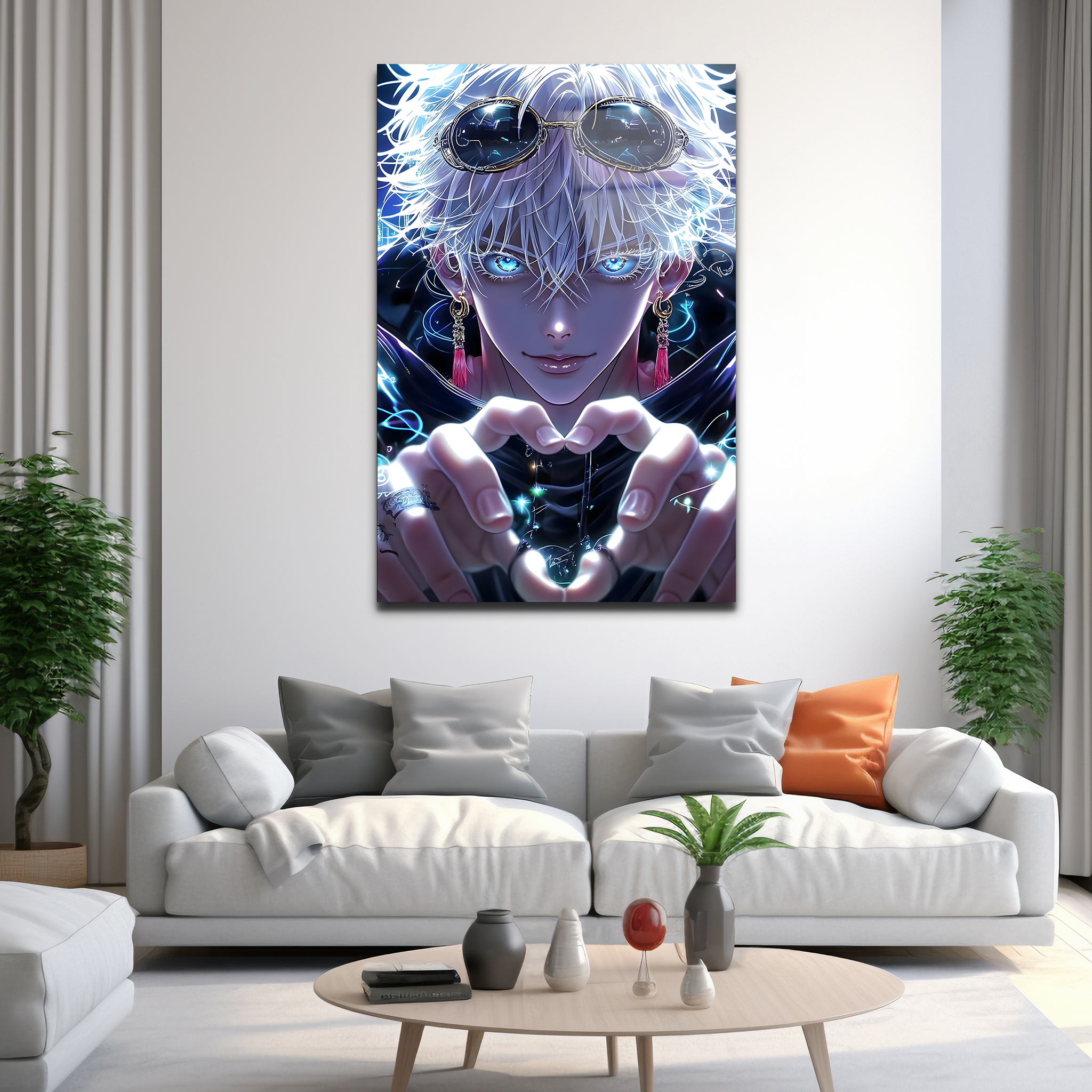 Gojo Satoru: Unstoppable Power | Premium HD Metal Wall Art