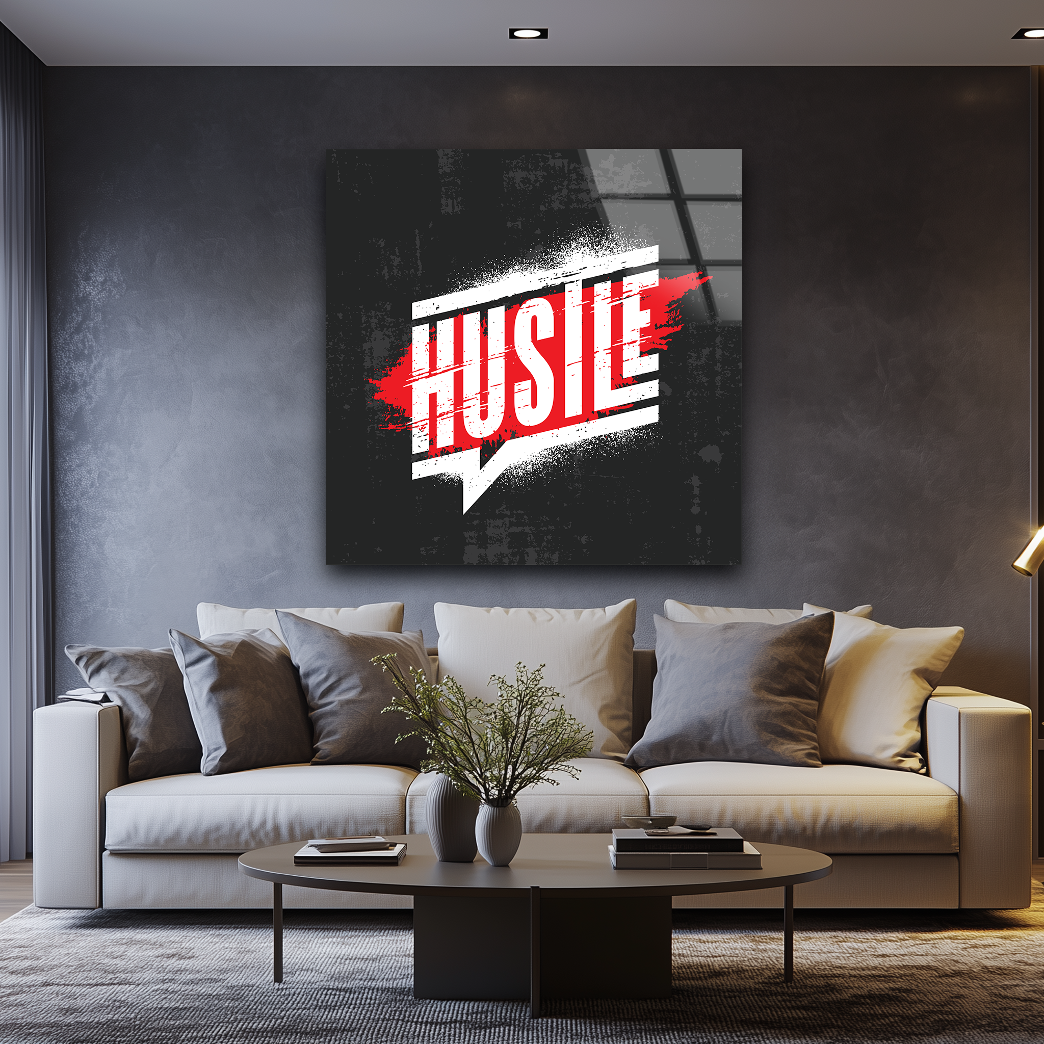 Hustle | Premium HD Metal Wall Art