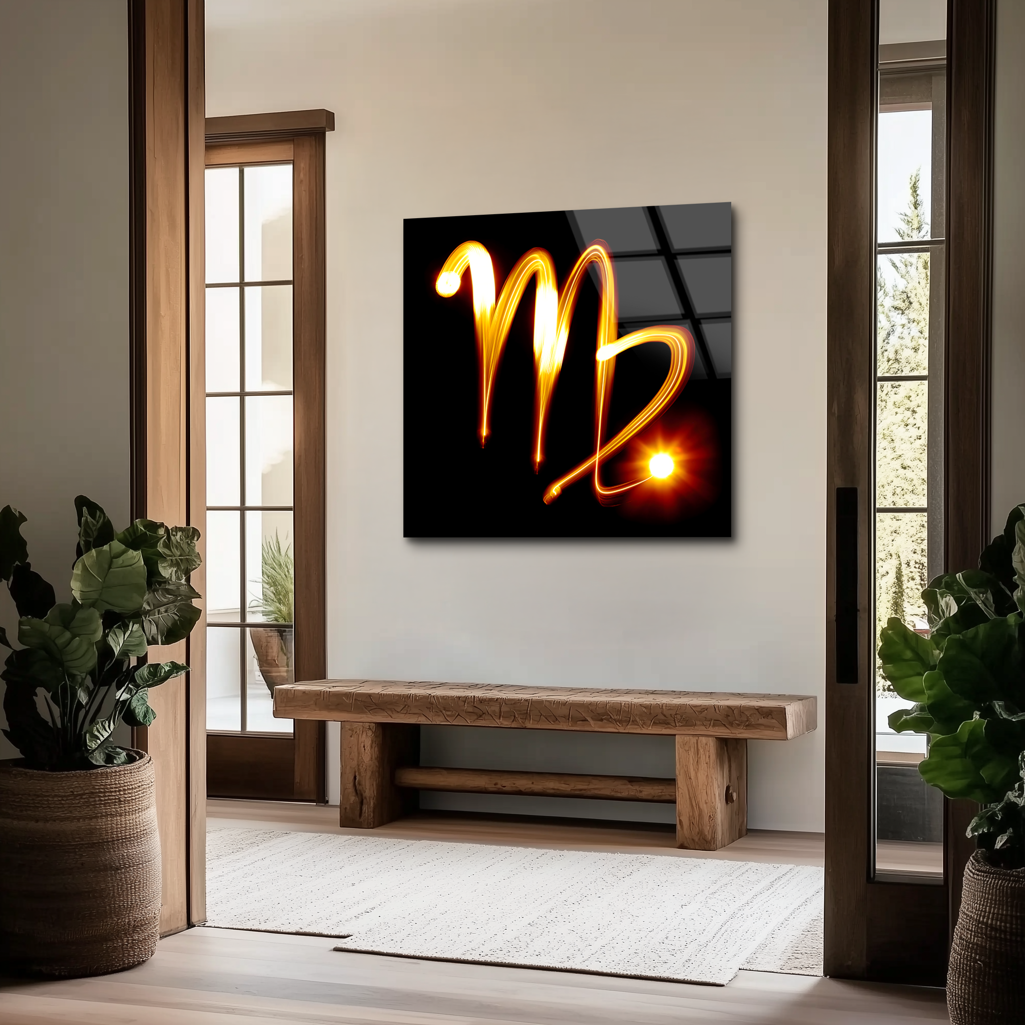 Virgo Zodiac Symbol | Premium HD Metal Wall Art