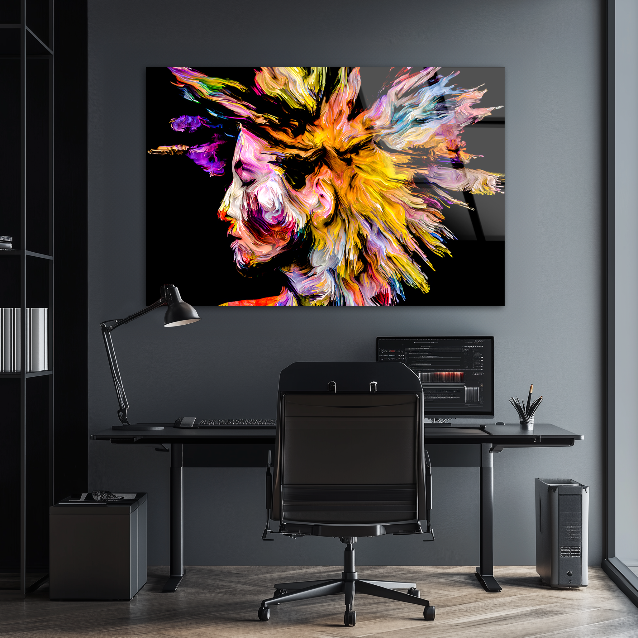 Face of Color Portrait | Premium HD Metal Wall Art