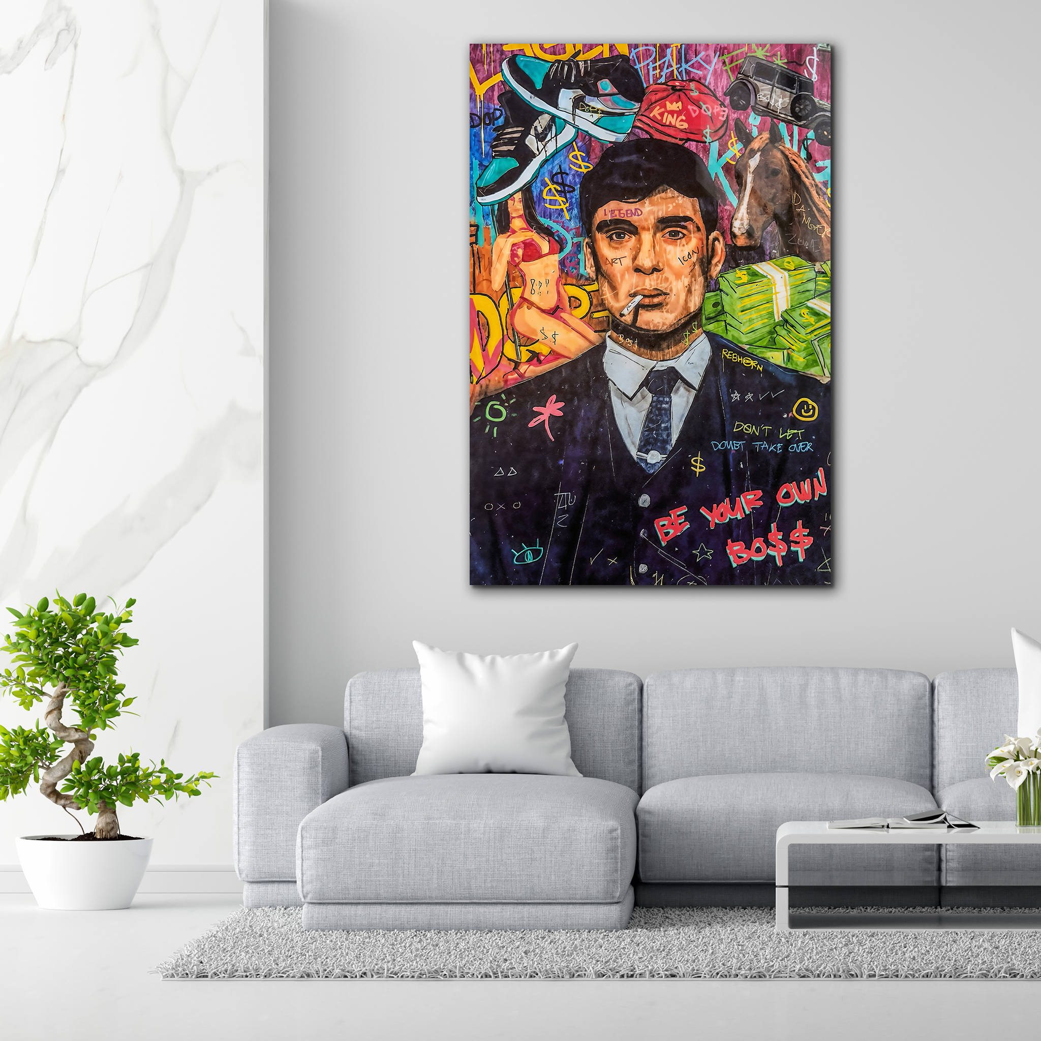 Tommy Shelby Painting | Premium HD Metal Wall Art