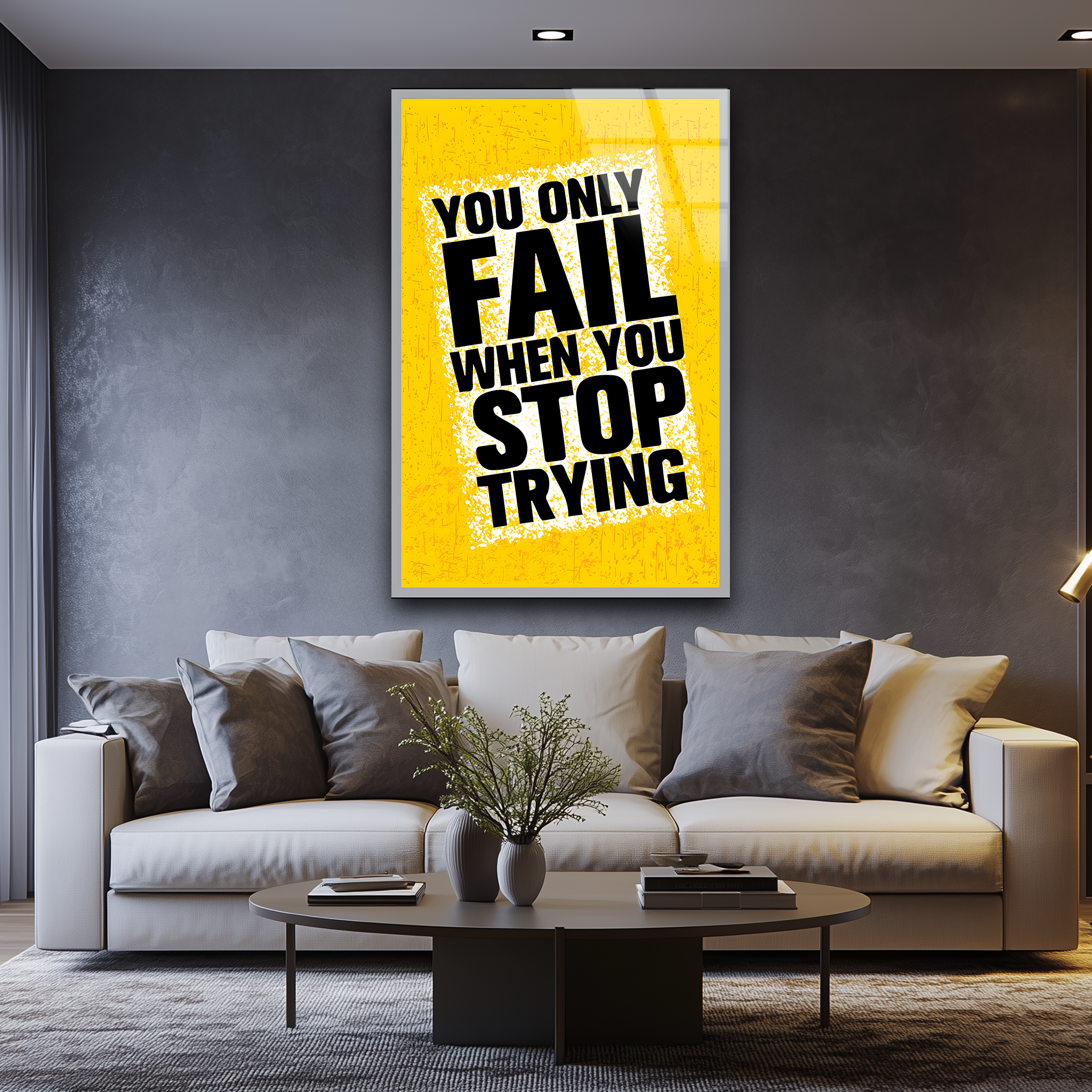 Never Stop Trying | Premium HD Metal Wall Art