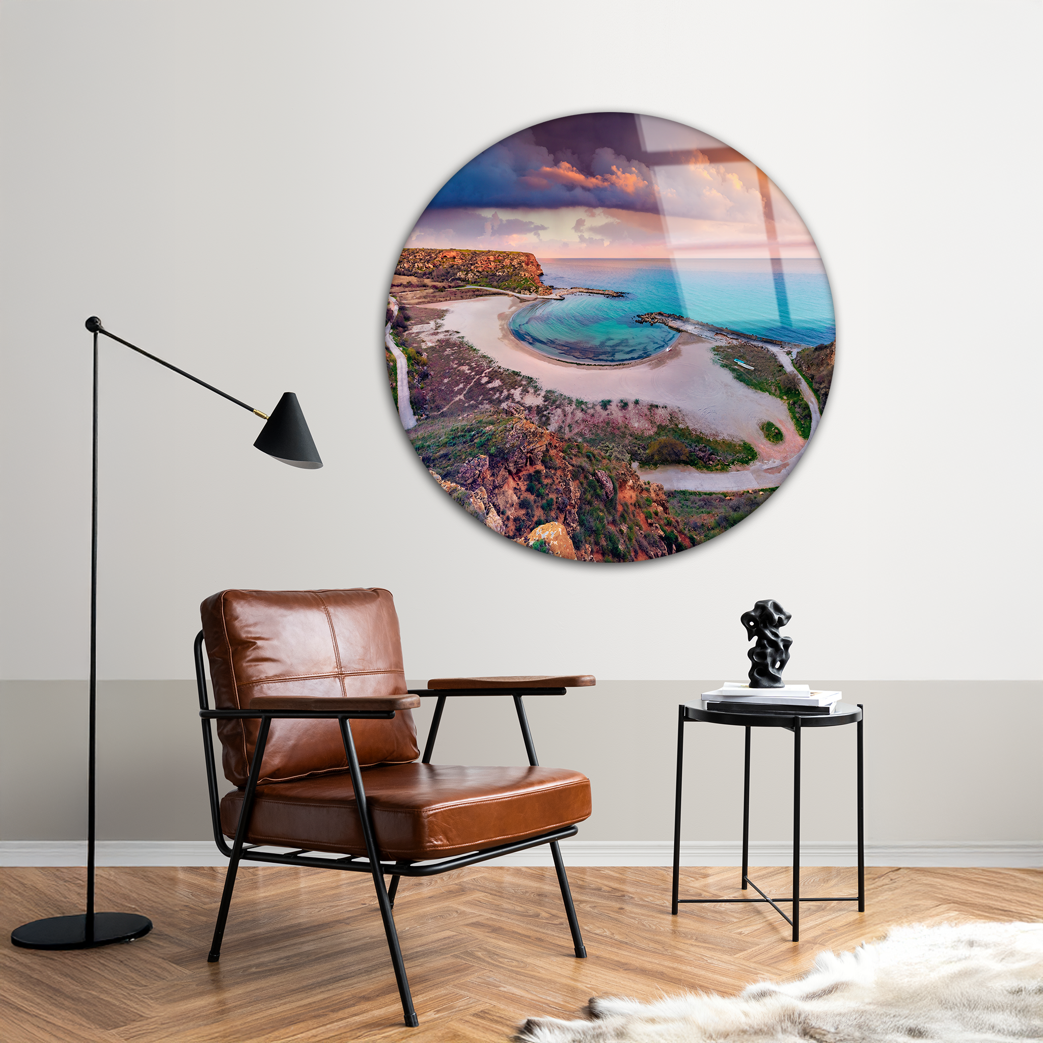 Beach Sunrise | Premium HD Round Wall Art