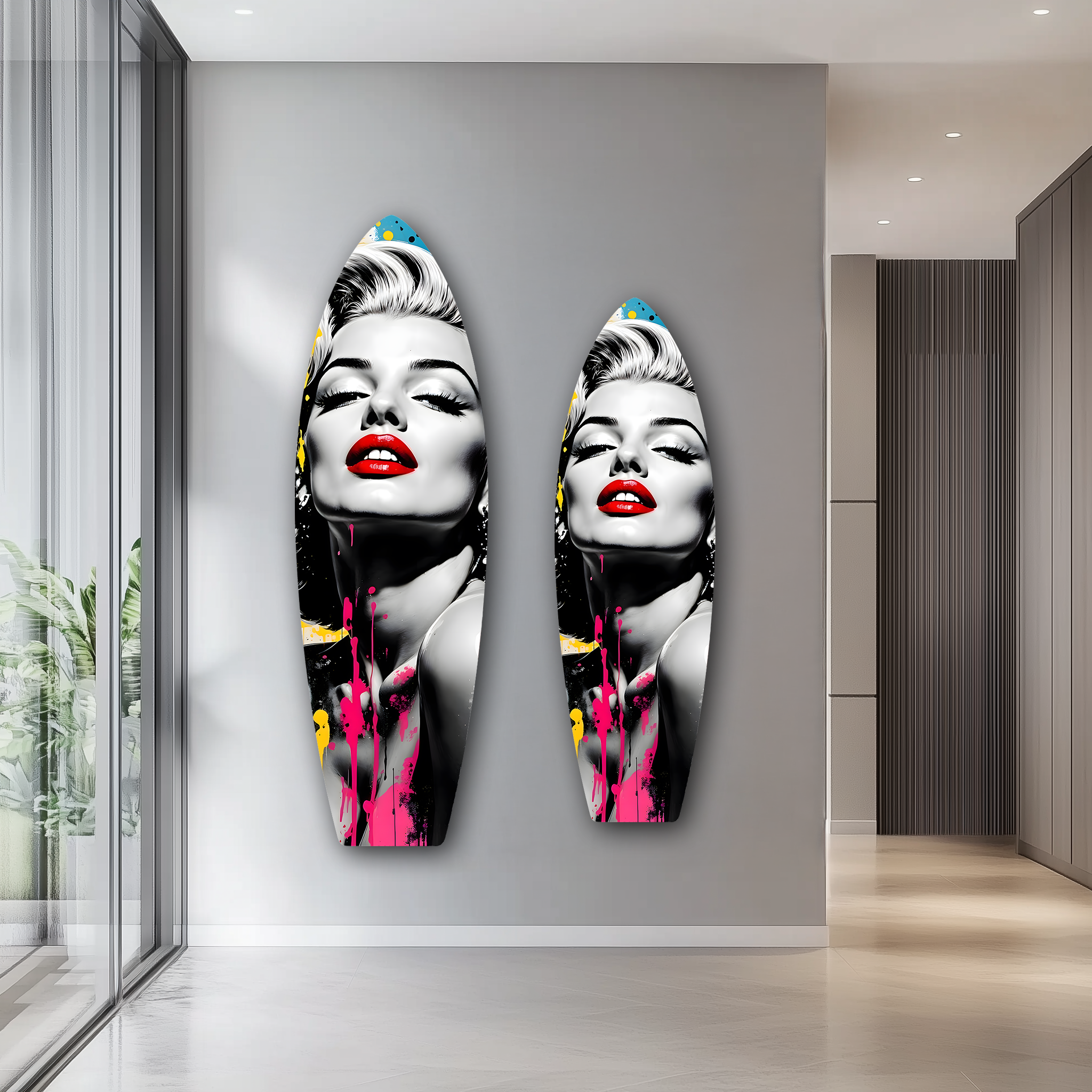 Marilyn Monroe Surfboard | Premium HD Metal Wall Art