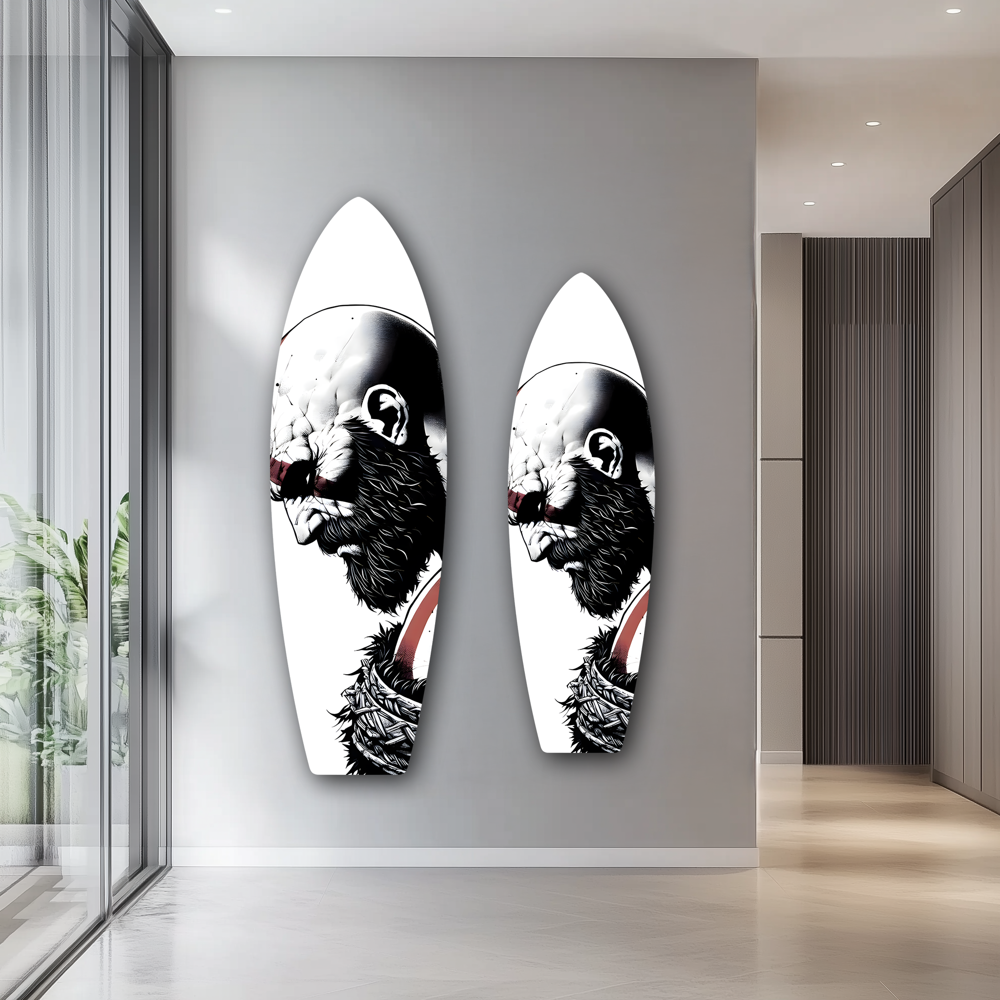 Kratos Surfboard | Premium HD Metal Wall Art