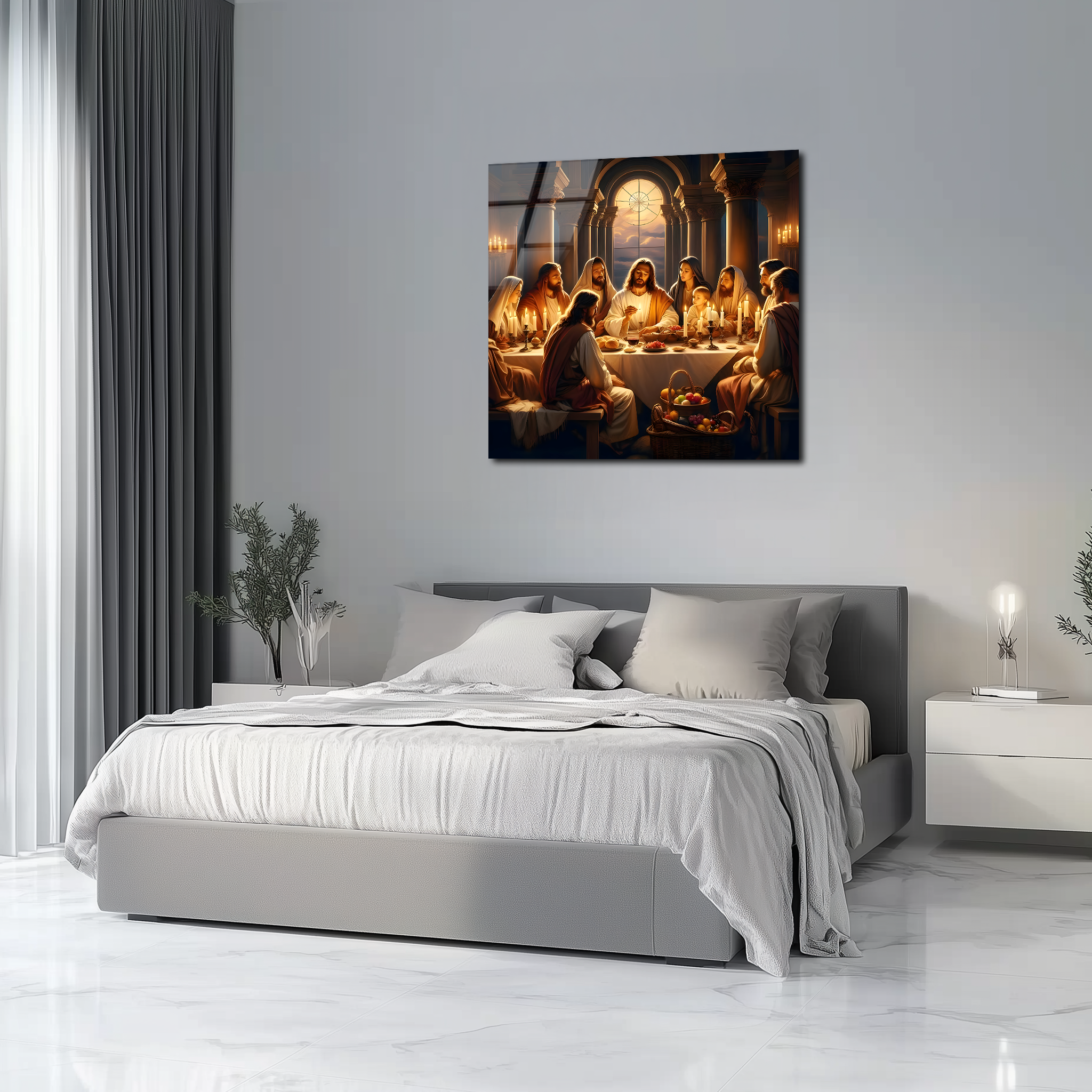 The Last Supper: The Moment of Divine Connection | Premium HD Metal Wall Art