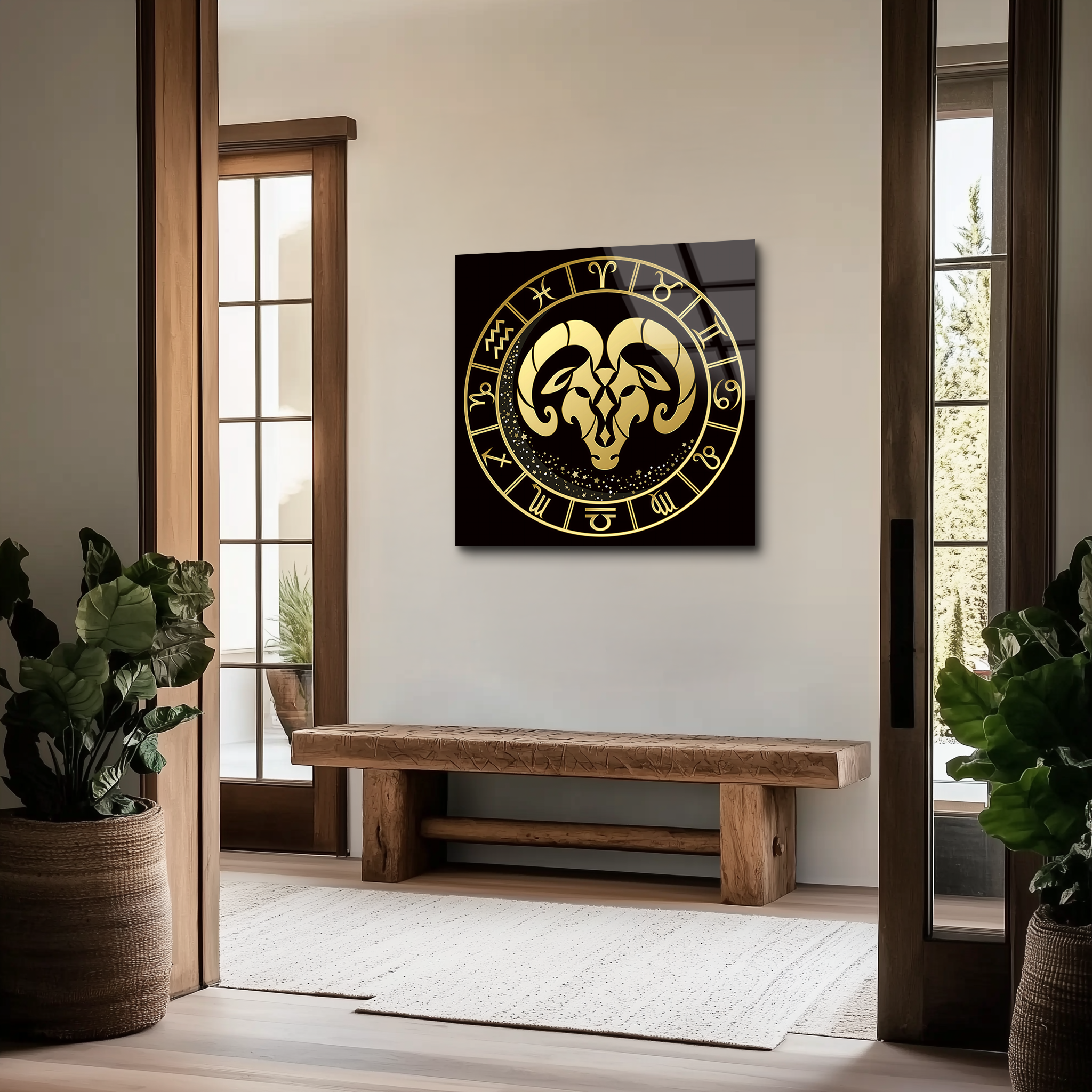 Aries Black & Gold | Premium HD Metal Wall Art