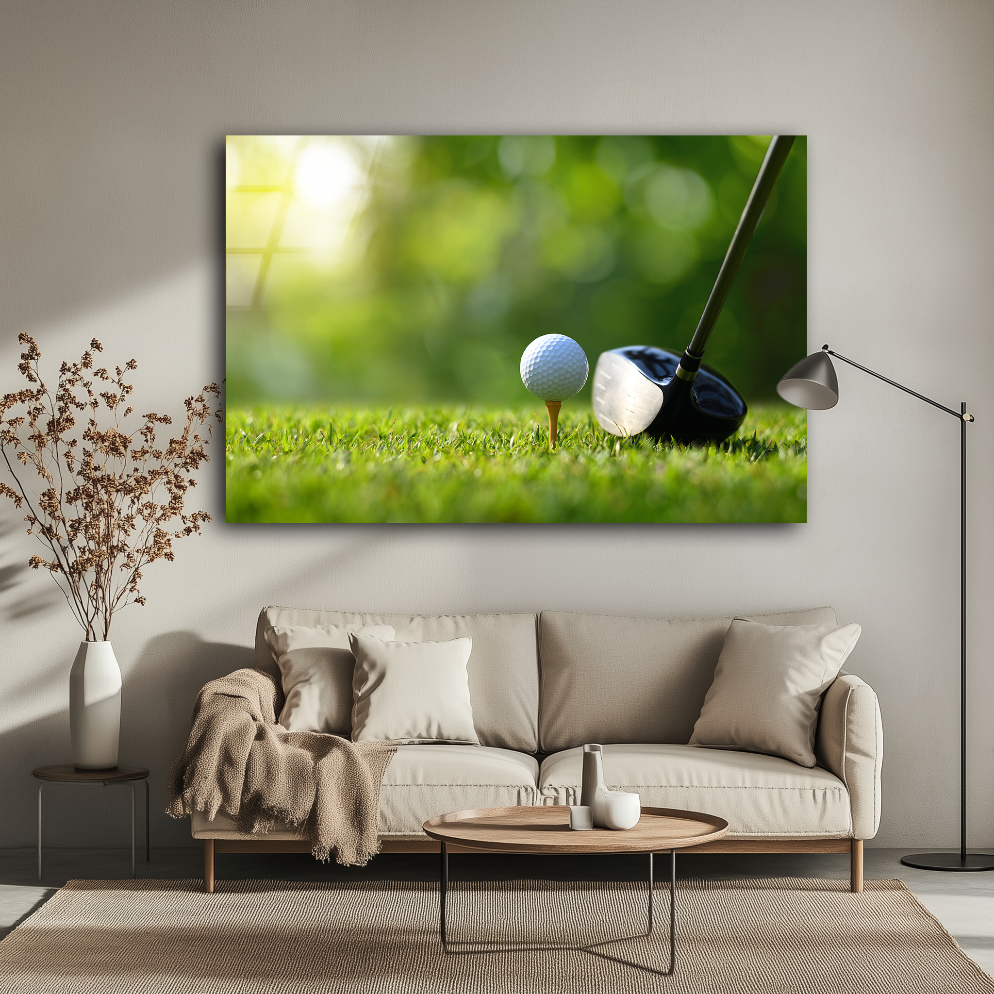 Golf Tee-Off Moment | Premium HD Metal Wall Art