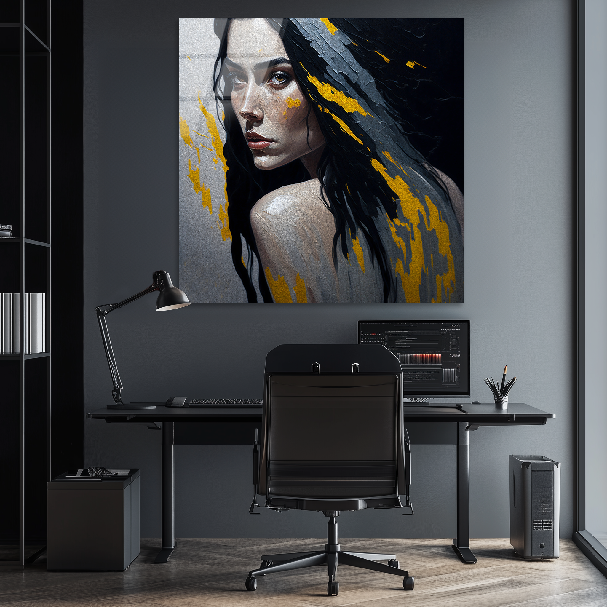 Stylish Fashion Illustration | Premium HD Metal Wall Art