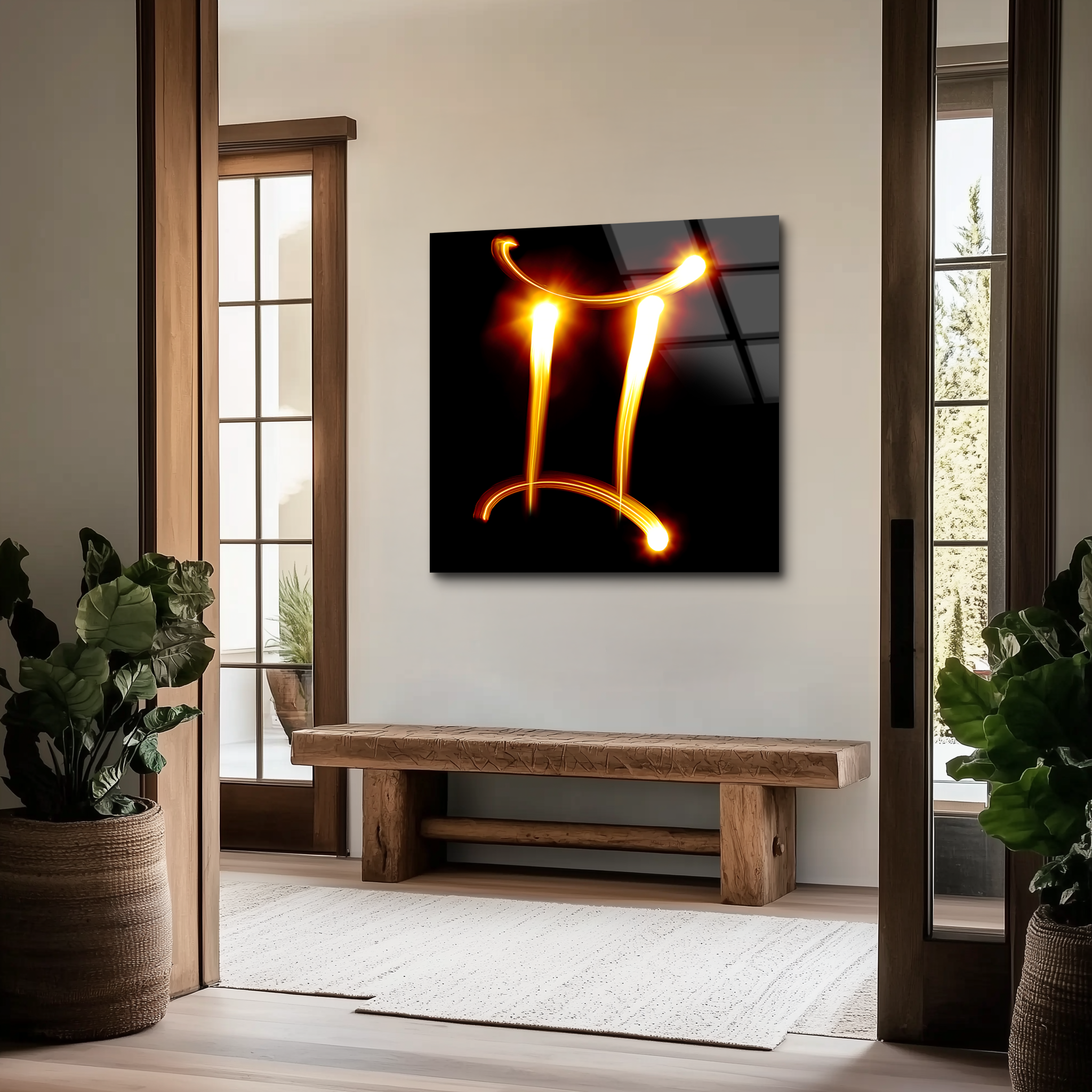 Gemini Zodiac Symbol | Premium HD Metal Wall Art