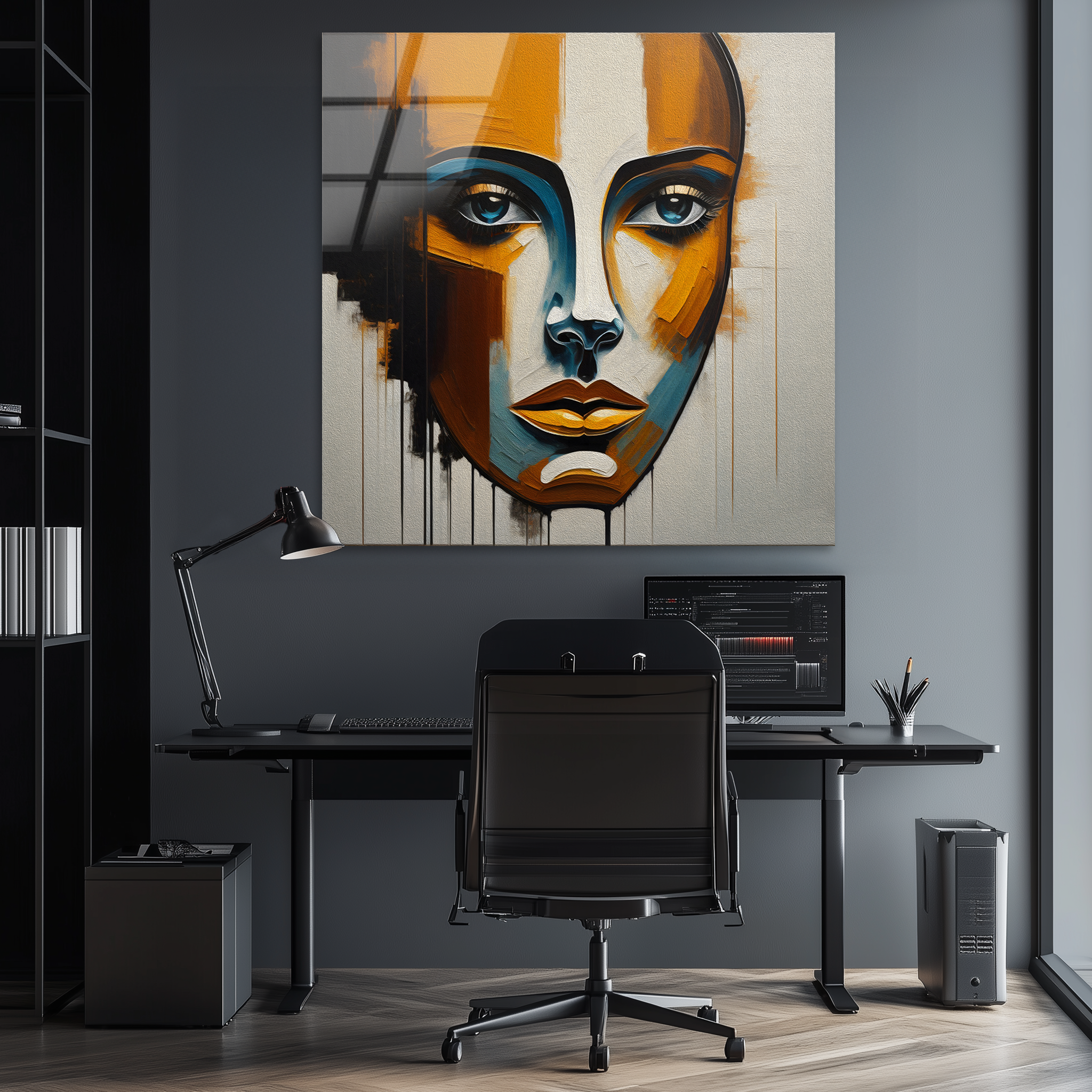 Vibrant Abstract Portrait | Premium HD Metal Wall Art