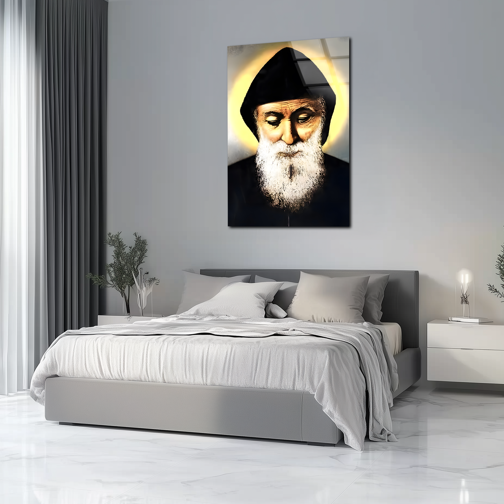 Saint Charbel | Premium HD Metal Wall Art
