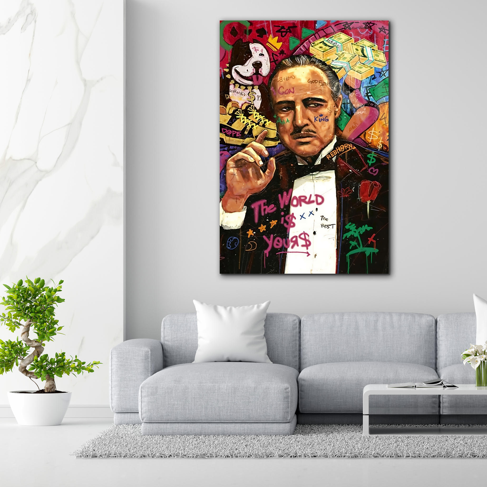 Marlon Brando Painting | Premium HD Metal Wall Art