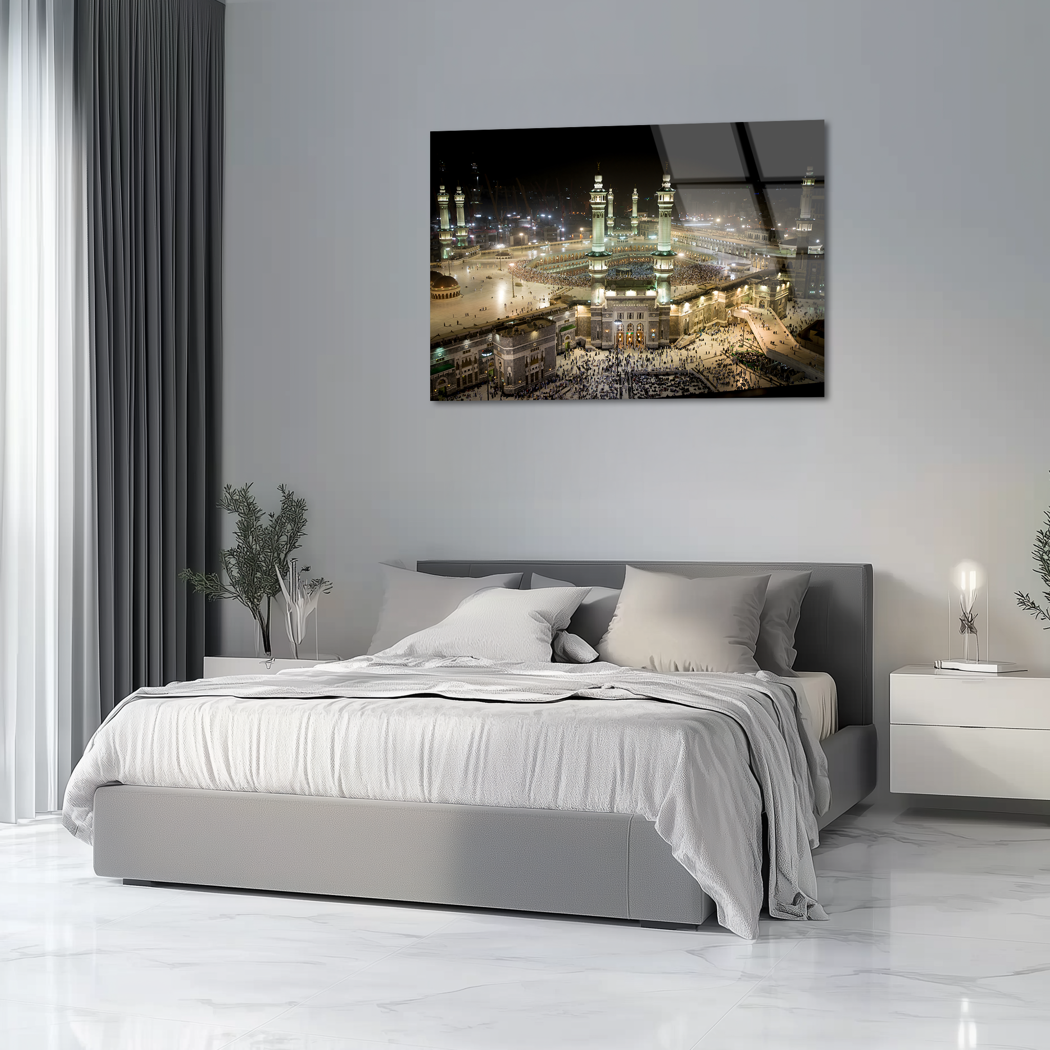 Mecca: The Sacred Holy Mosque | Premium HD Metal Wall Art