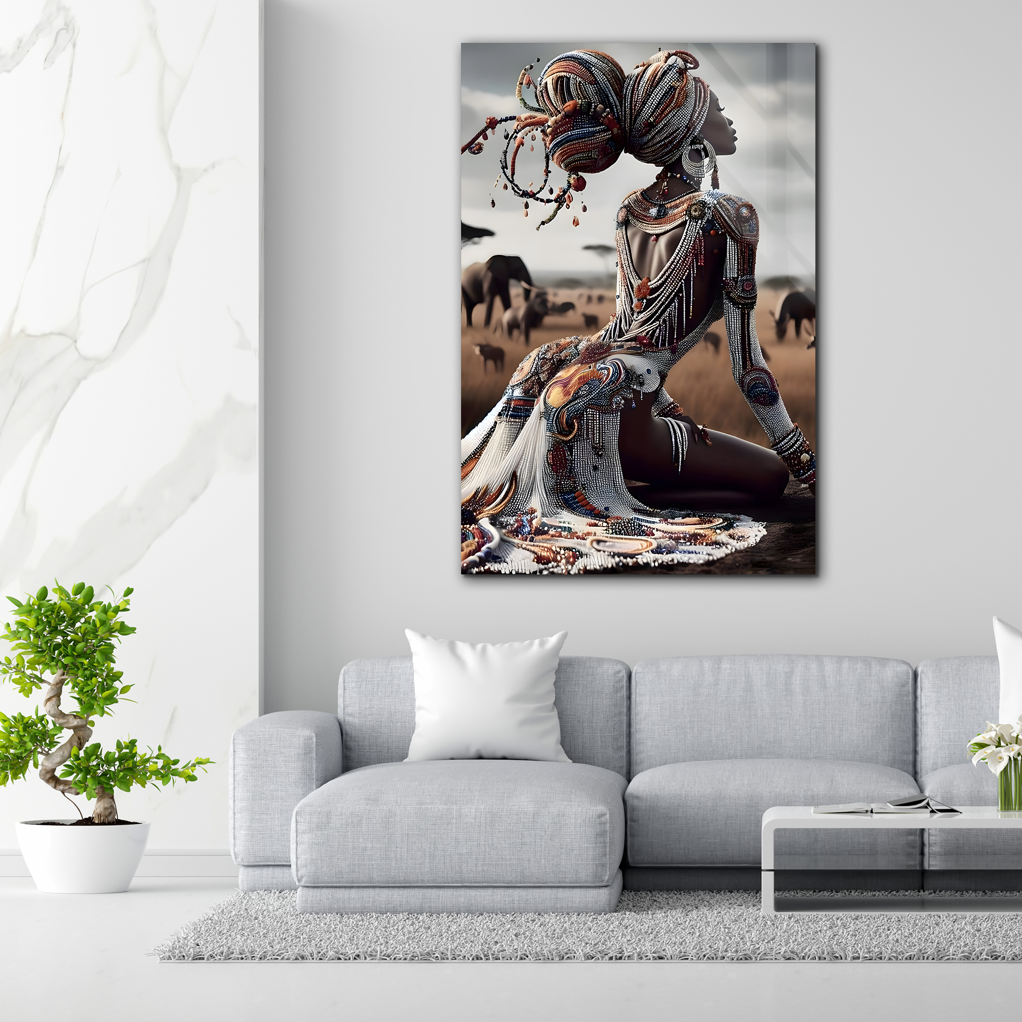 African Beauty | Premium HD Metal Wall Art
