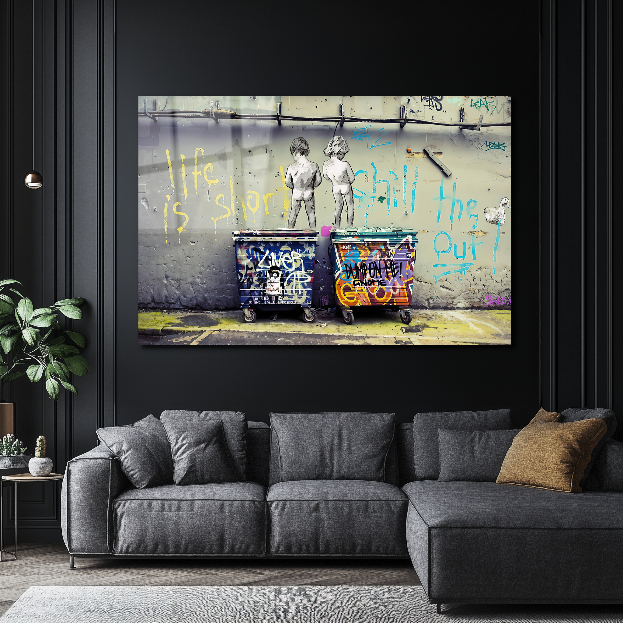Banksy "Life Is Short" | Premium HD Metal Wall Art - DezignArt