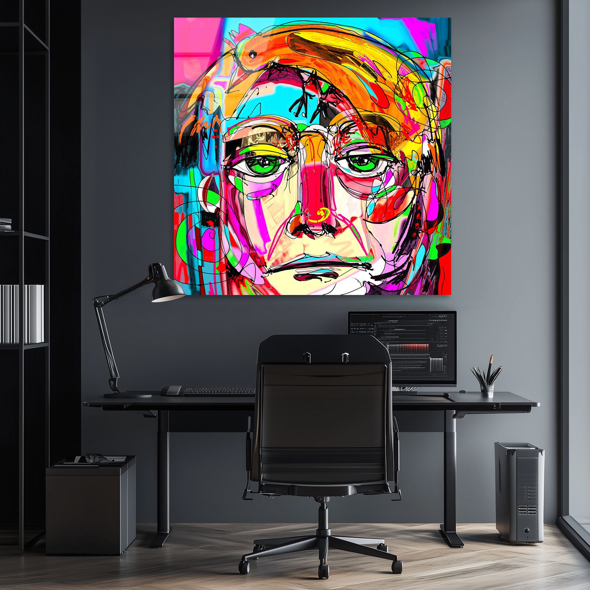 Vibrant Man Portrait | Premium HD Metal Wall Art