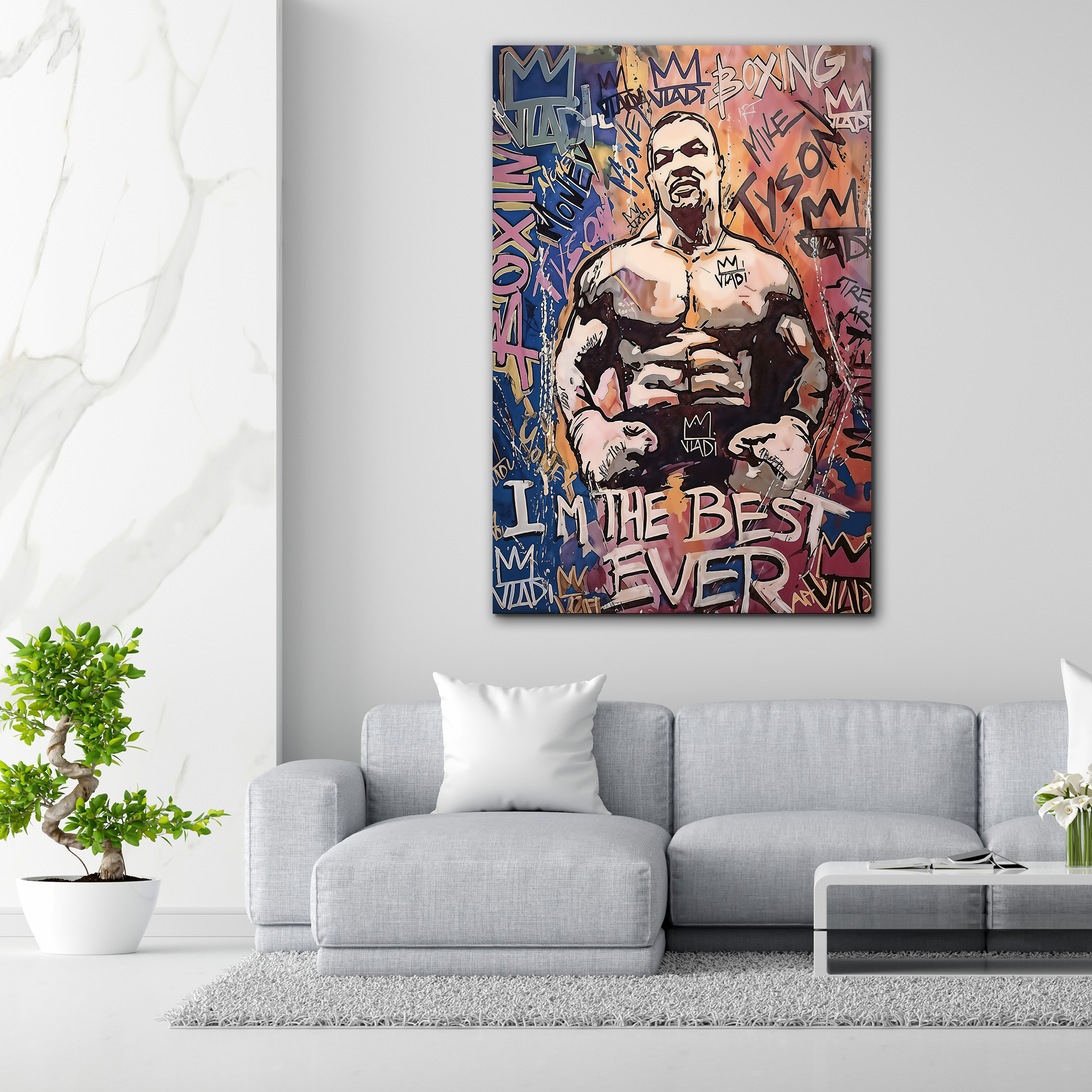 Mike Tyson Painting | Premium HD Metal Wall Art