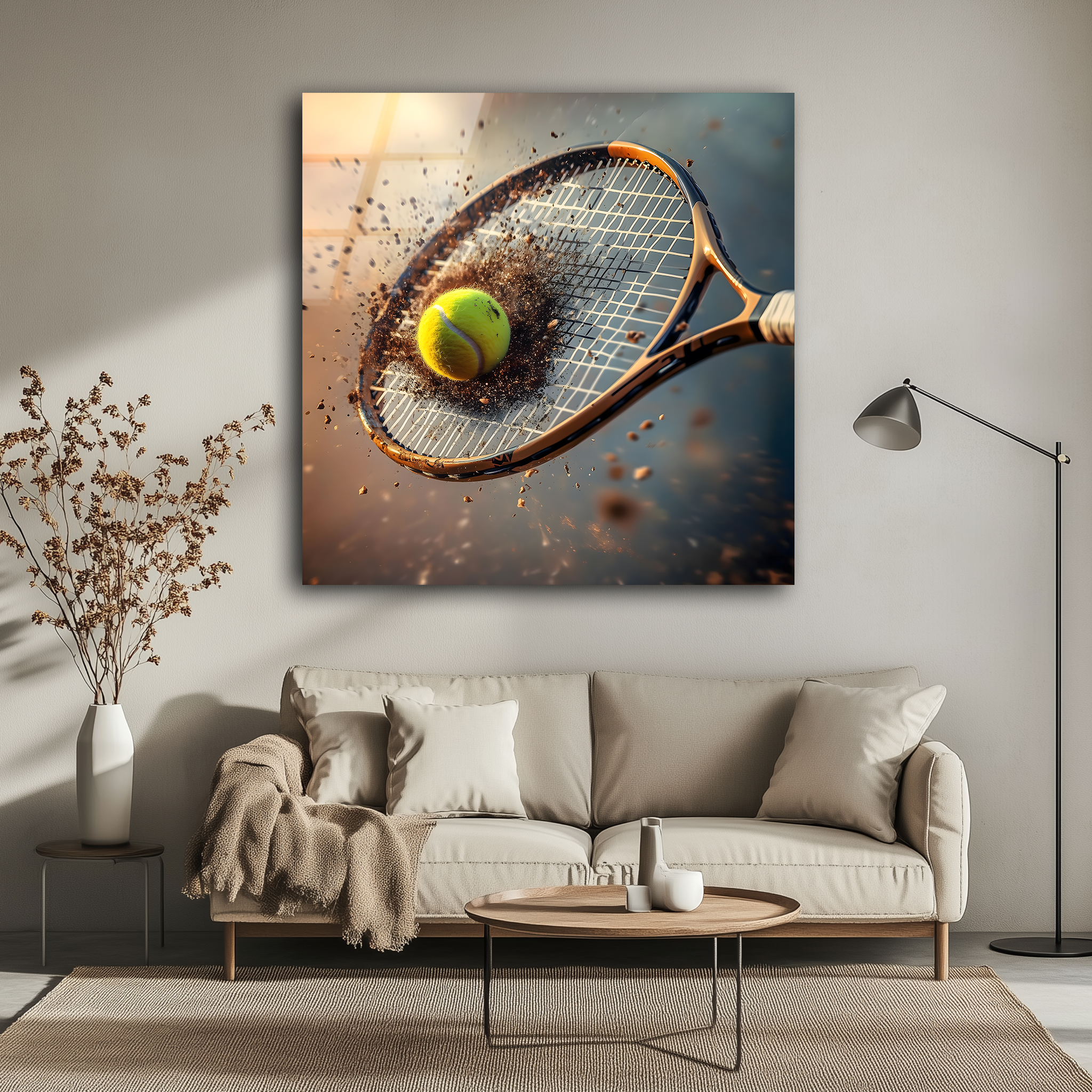 Tennis Racket | Premium HD Metal Wall Art