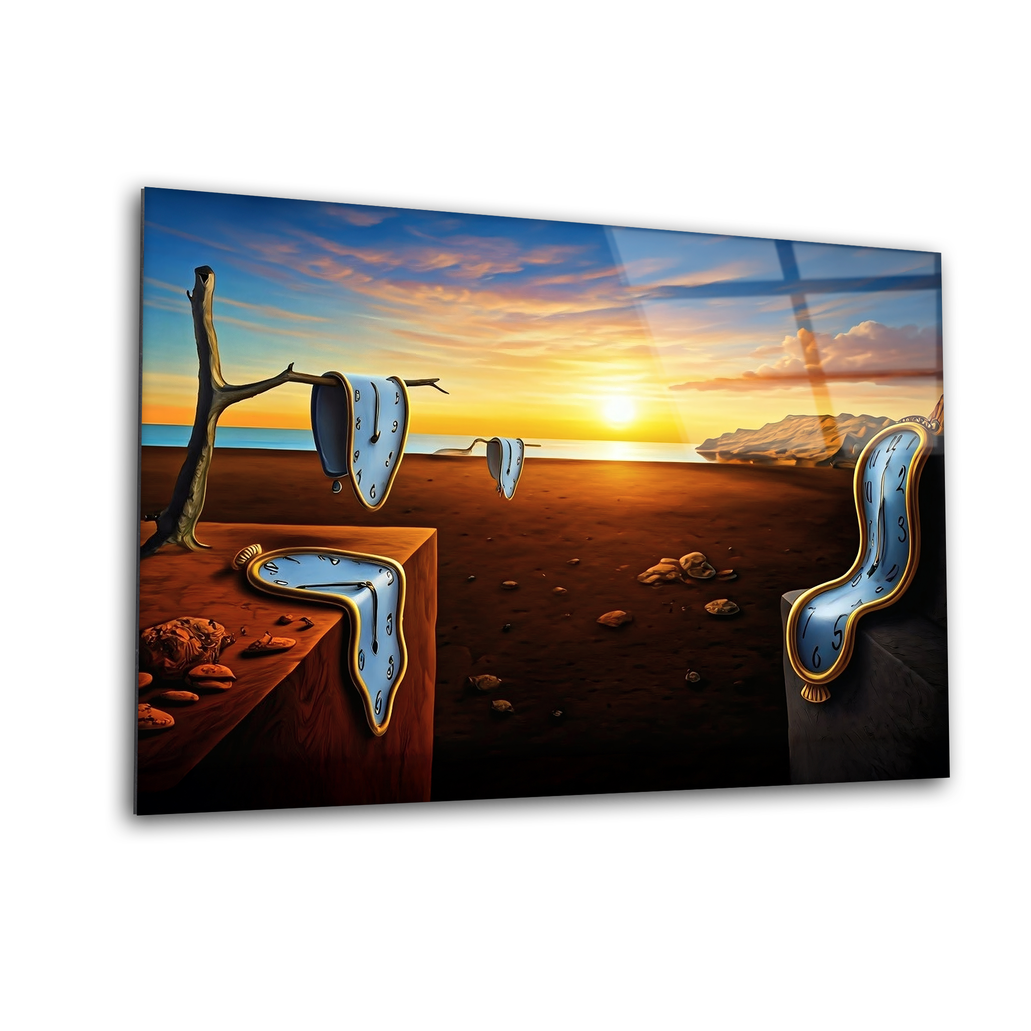 Melting Time Inspired by Salvador Dalí | Premium HD Metal Wall Art
