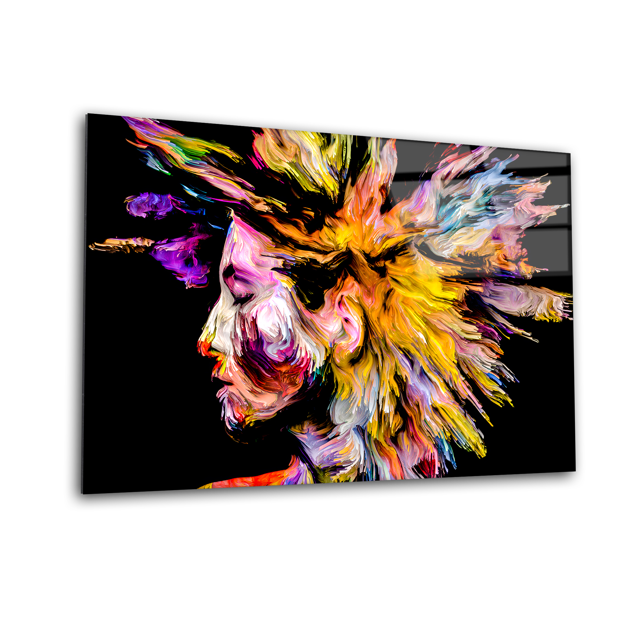 Face of Color Portrait | Premium HD Metal Wall Art