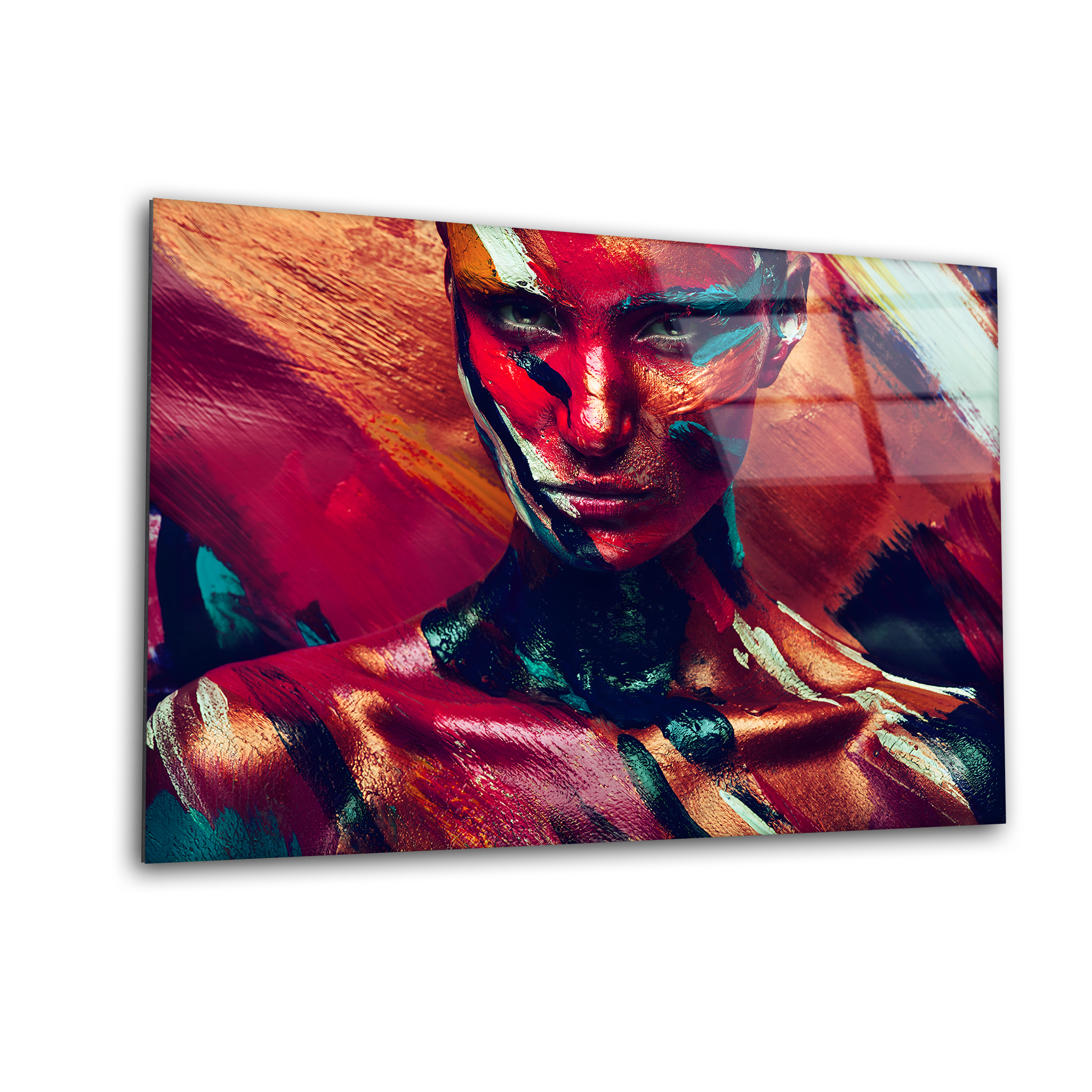 Vibrant Painted Beauty | Premium HD Metal Wall Art