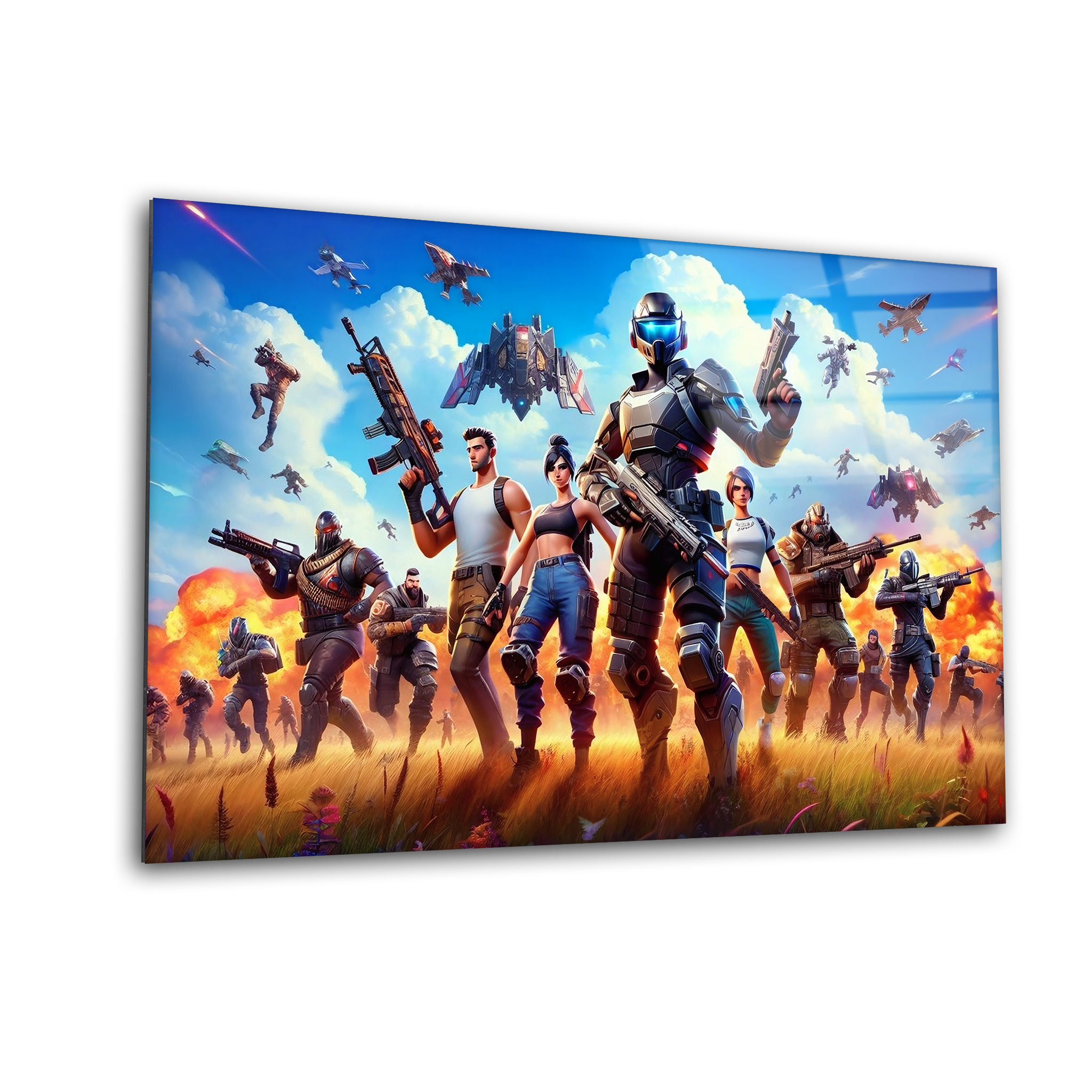 Fortnite Gaming Background | Premium HD Metal Wall Art