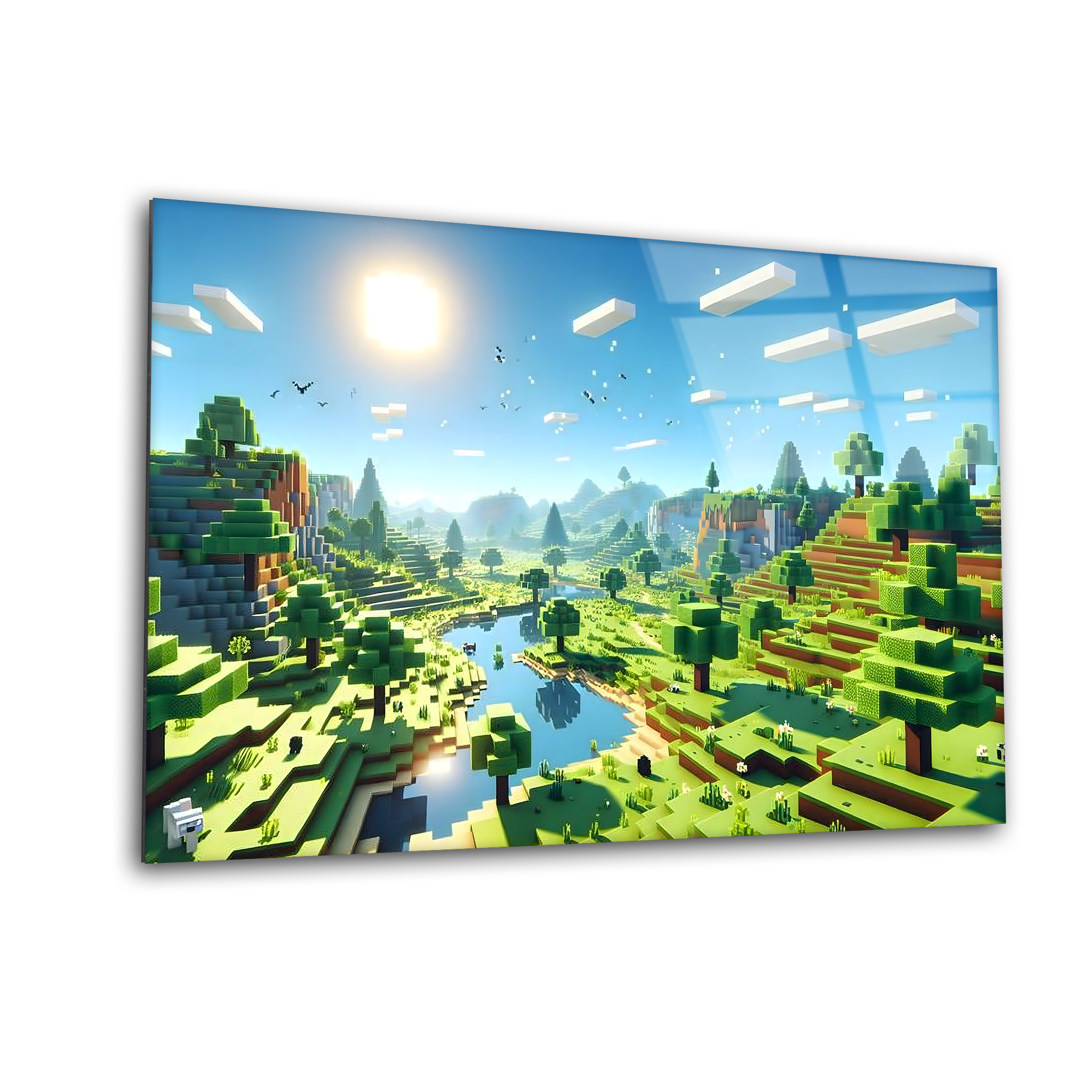 Minecraft Realms | Premium HD Metal Wall Art