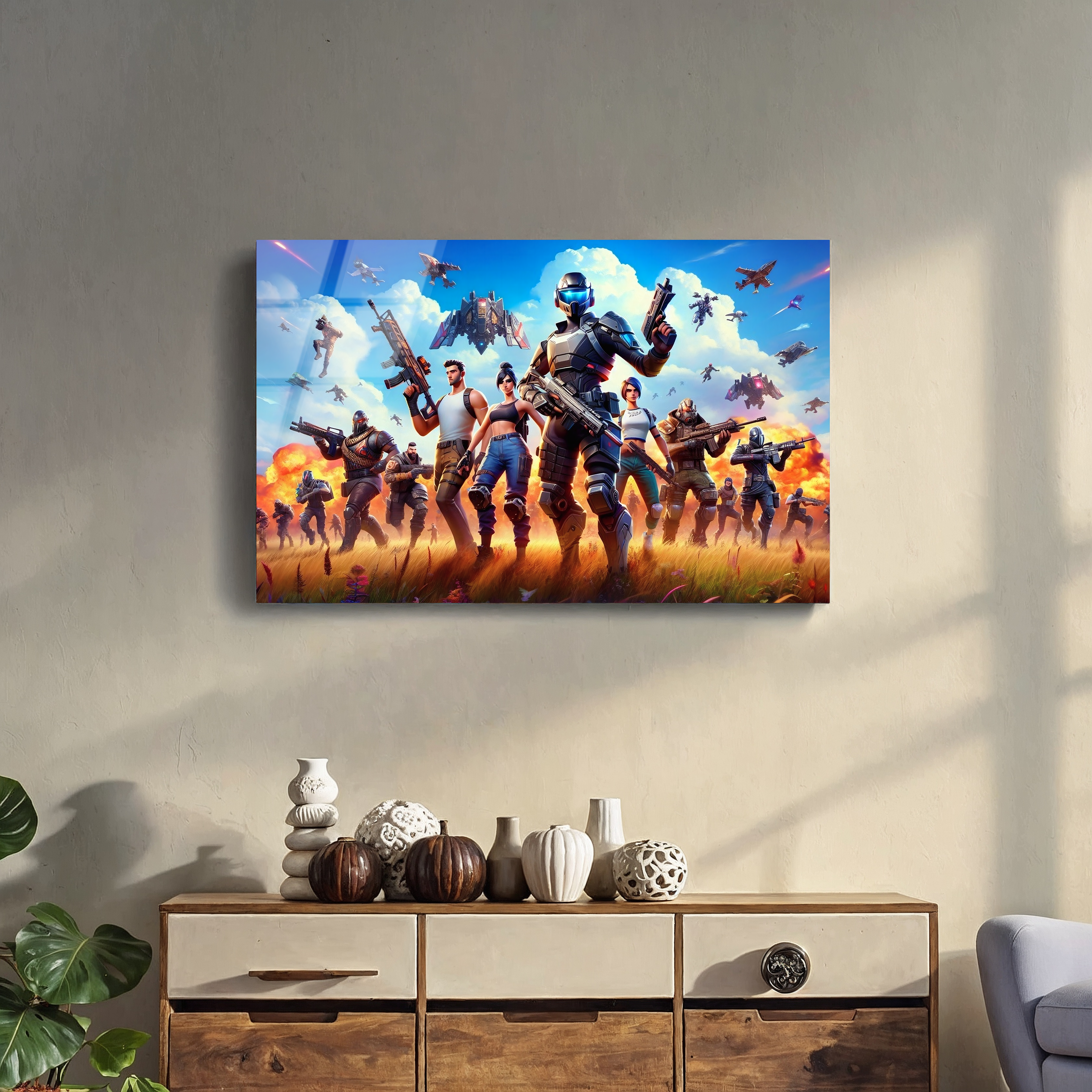 Fortnite Gaming Background | Premium HD Metal Wall Art