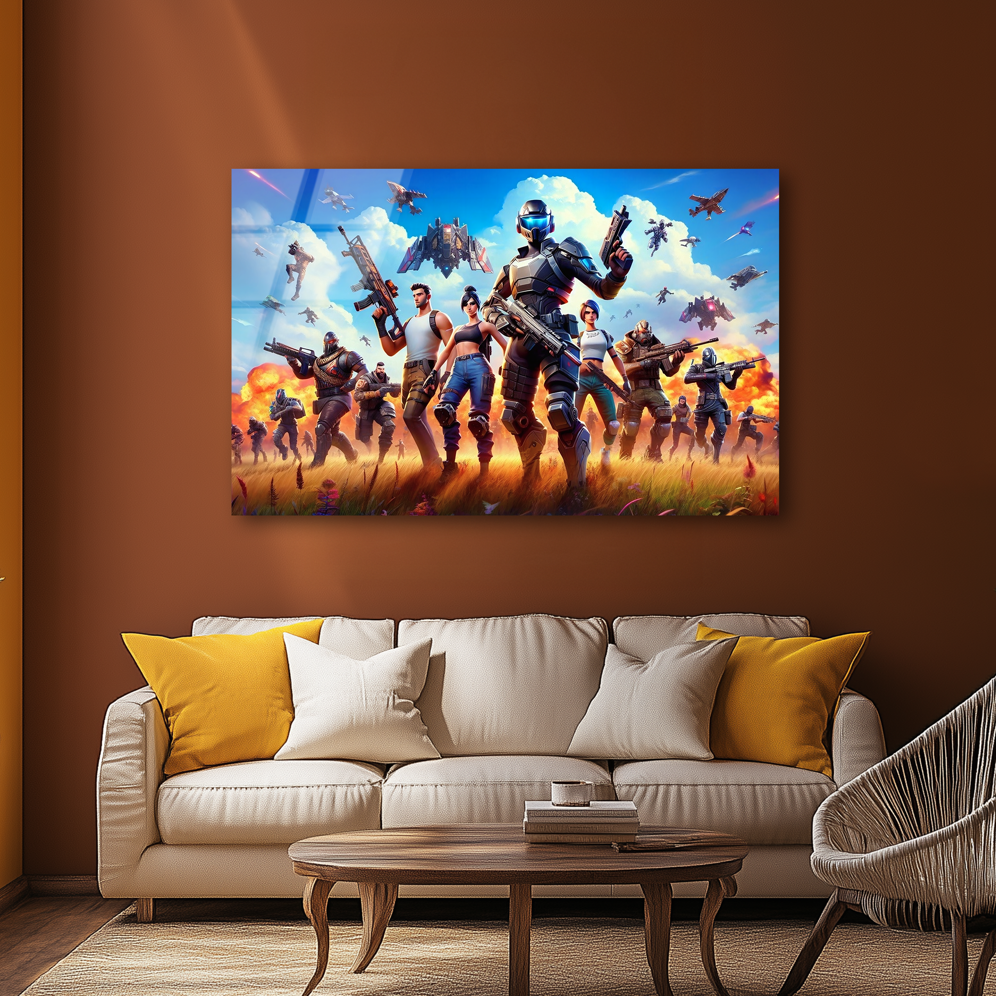Fortnite Gaming Background | Premium HD Metal Wall Art