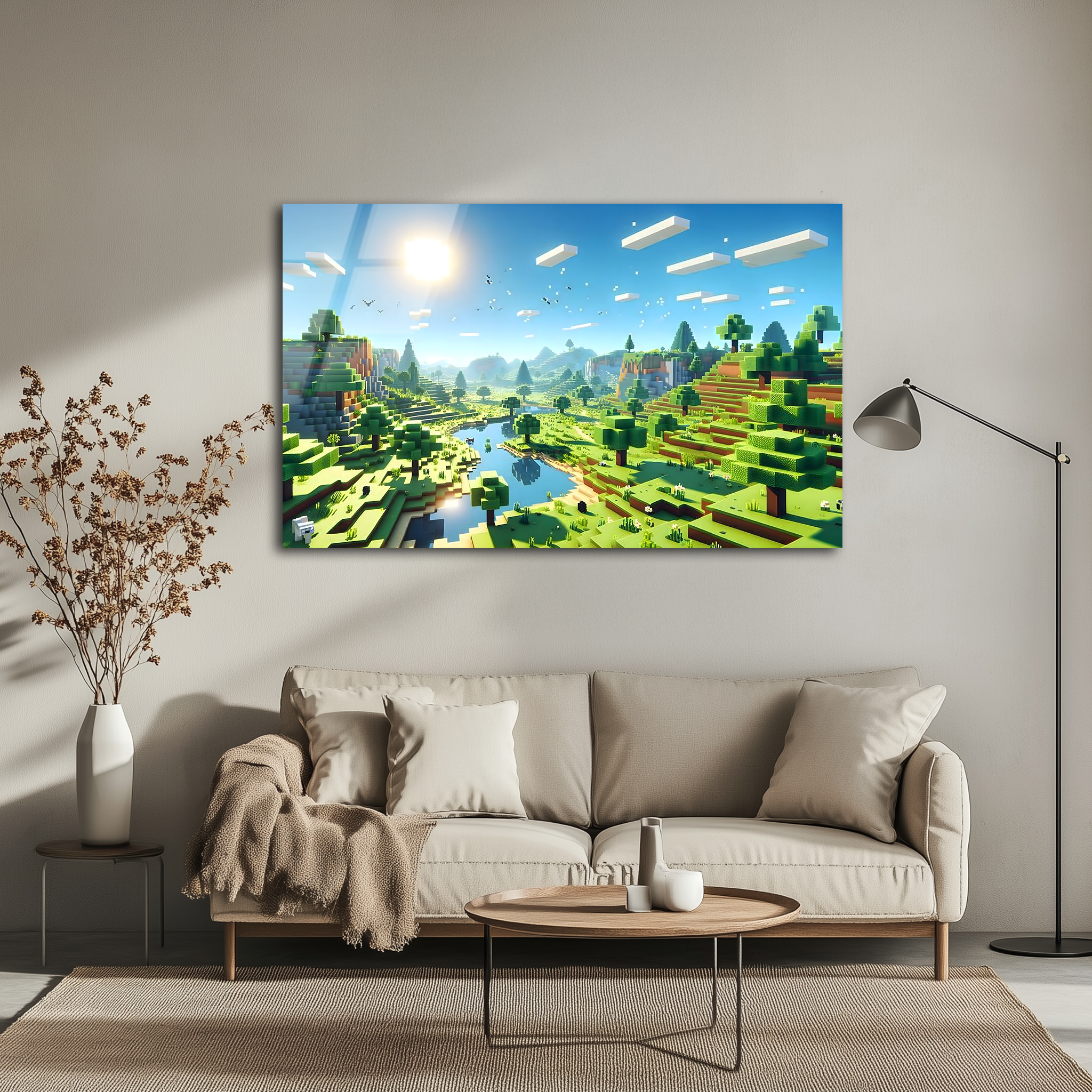 Minecraft Realms | Premium HD Metal Wall Art