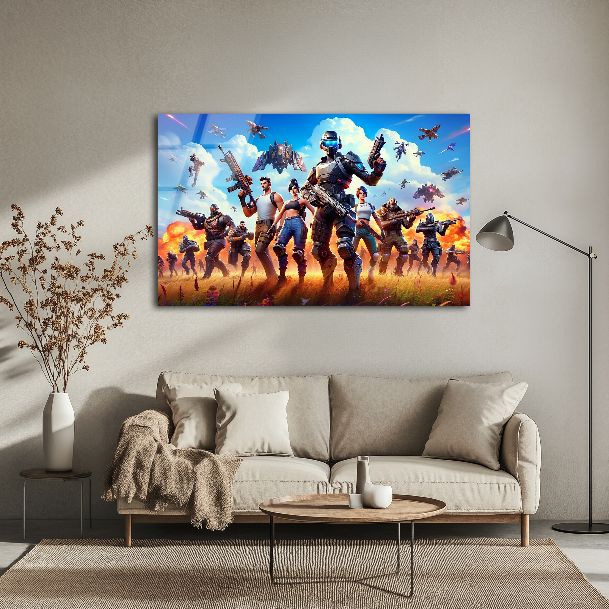 Fortnite Gaming Background | Premium HD Metal Wall Art