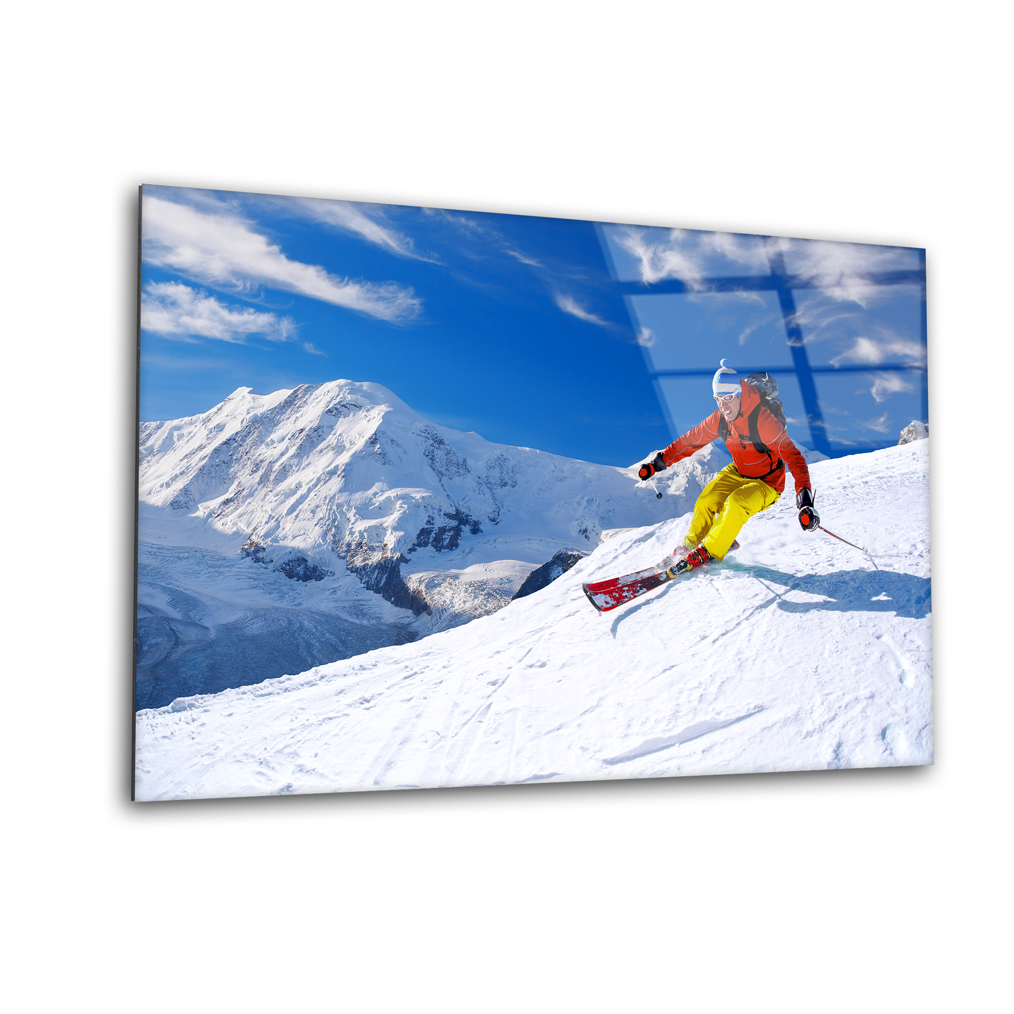 Ski the Matterhorn | Premium HD Metal Wall Art