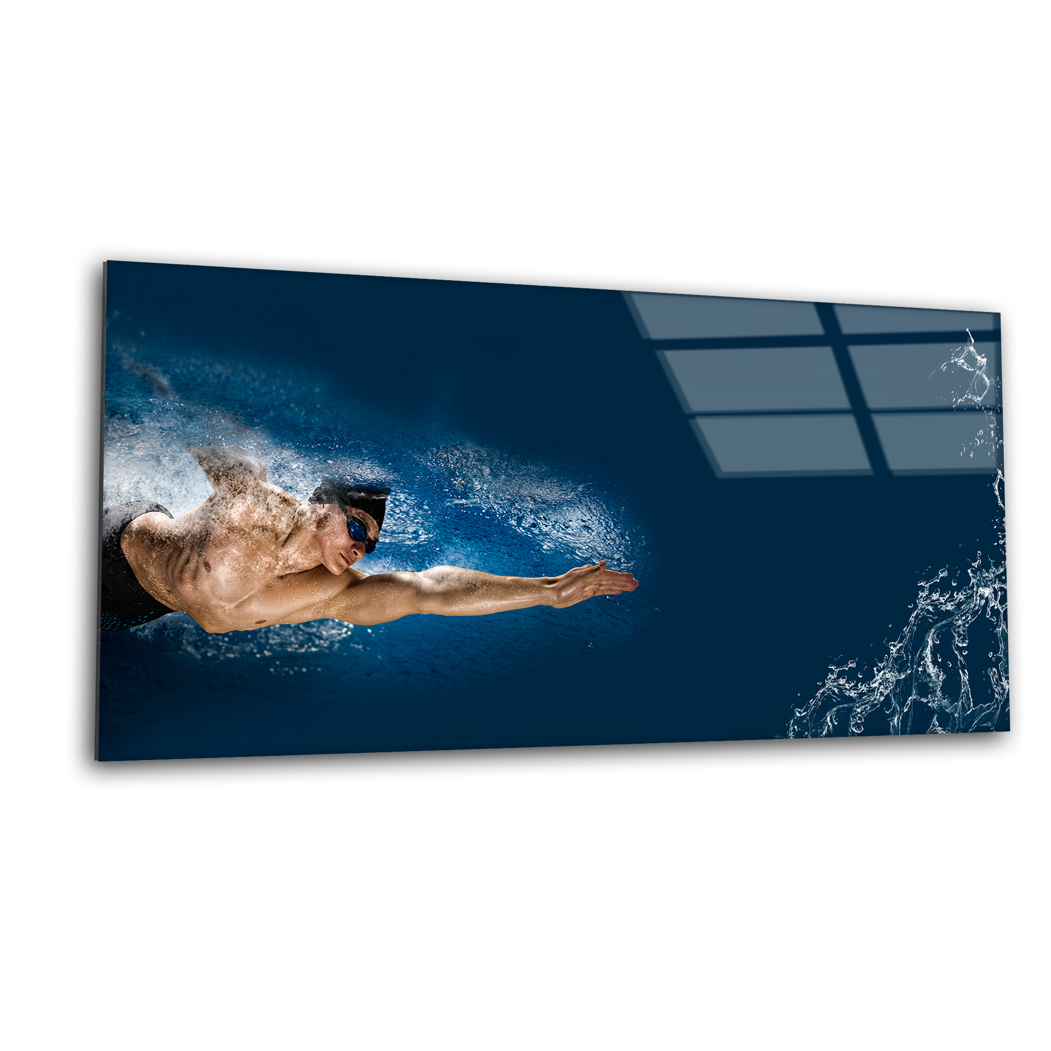 Swimmer in Motion | Premium HD Metal Wall Art