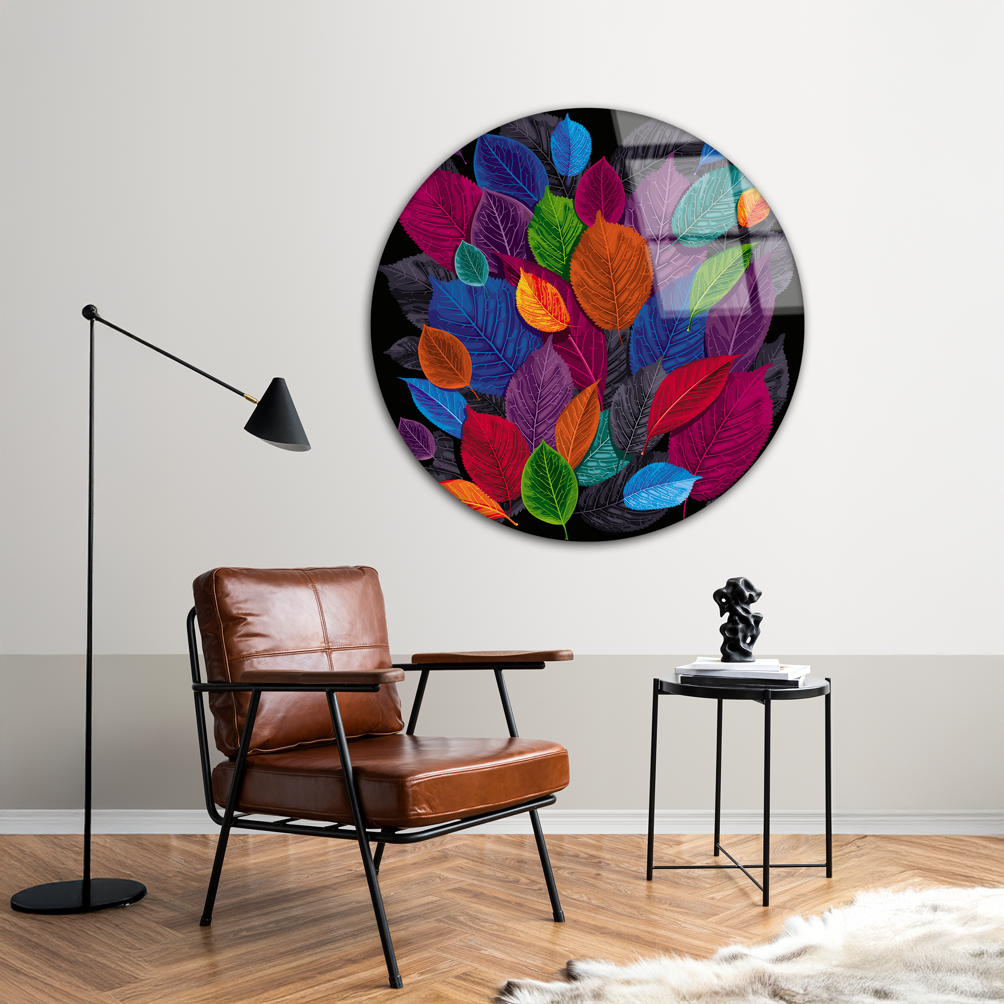 Autumn Leaves | Premium HD Round Wall Art