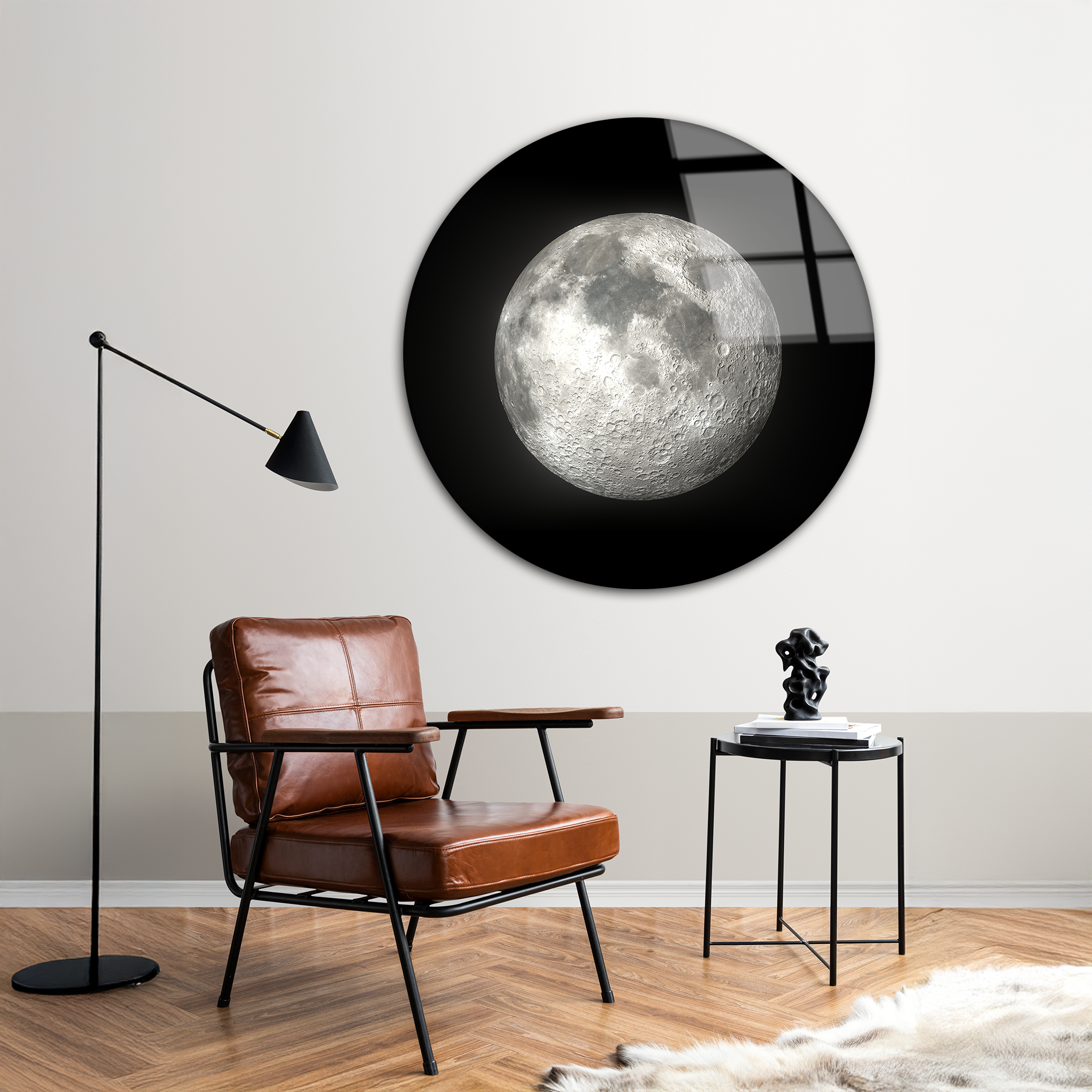 Glowing Moon | Premium HD Round Wall Art