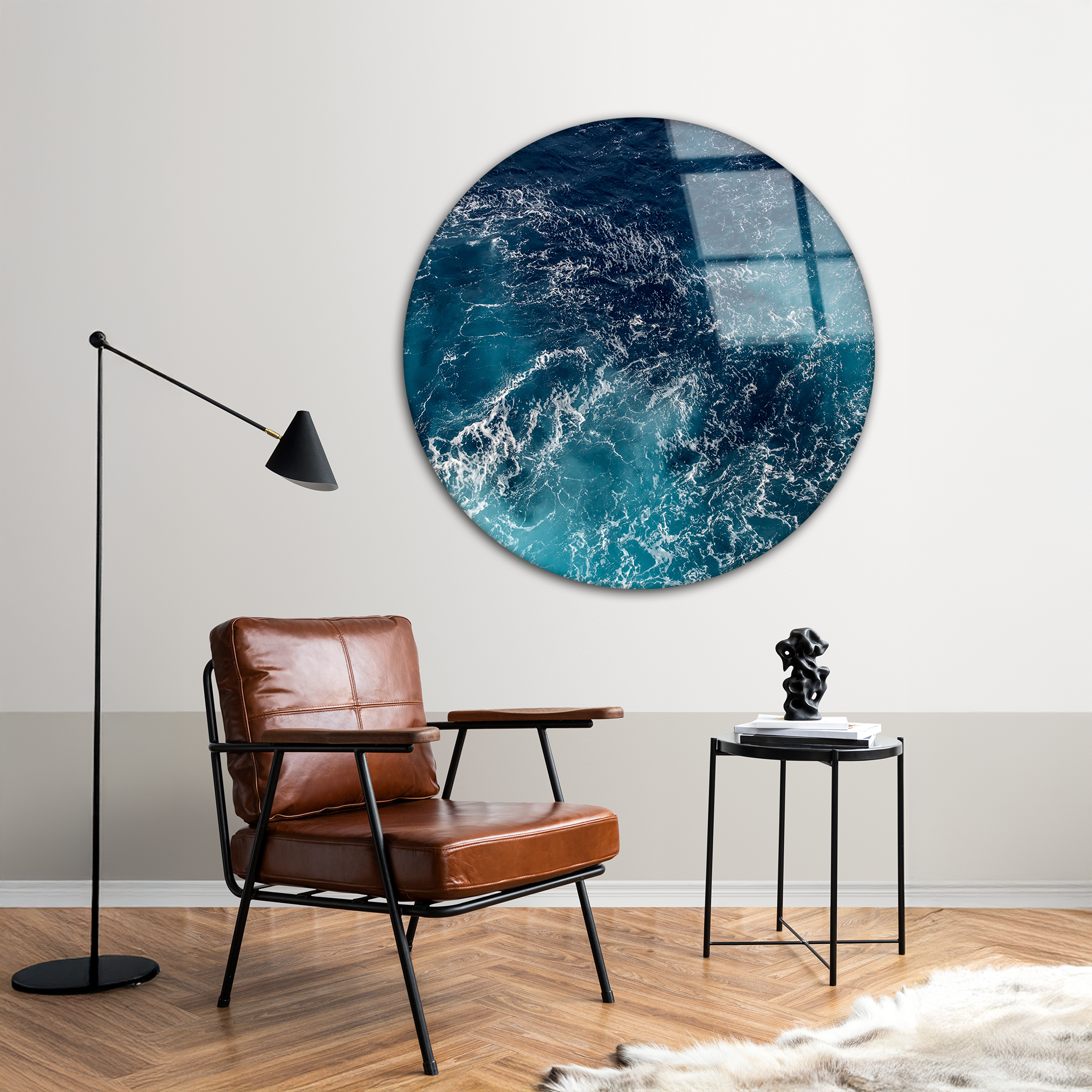 The Eternal Dance of Waves | Premium HD Round Wall Art