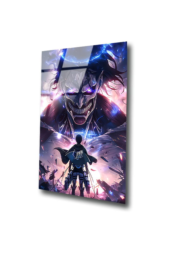 Eren Yeager: The God Within the Titan | Premium HD Metal Wall Art