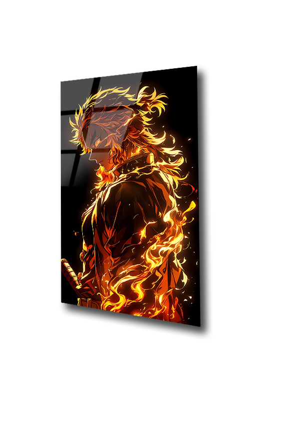 Rengoku: The Blazing Pillar of Flame | Premium HD Metal Wall Art