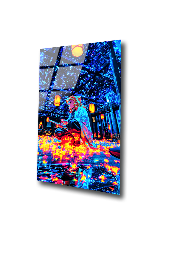 Rengoku: Flame Pillar of Resolve | Premium HD Metal Wall Art