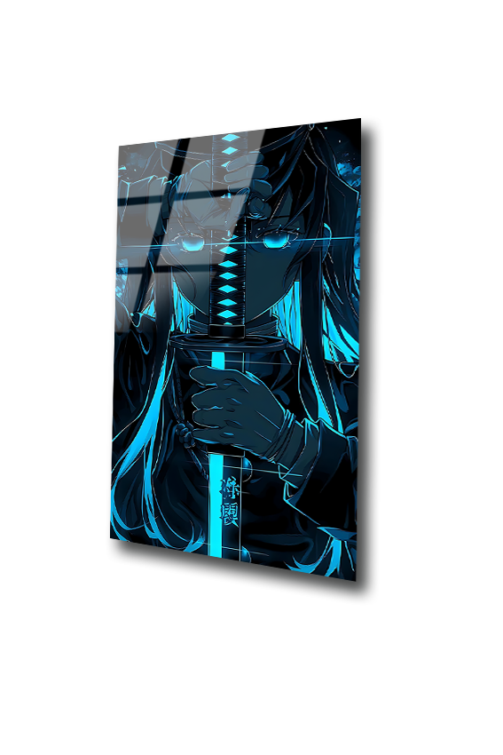 shinobu: Blade of Silent Thunder | Premium HD Metal Wall Art