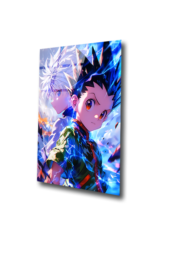 Gon&Killua : Bonds of Thunder and Resolve | Premium HD Metal Wall Art