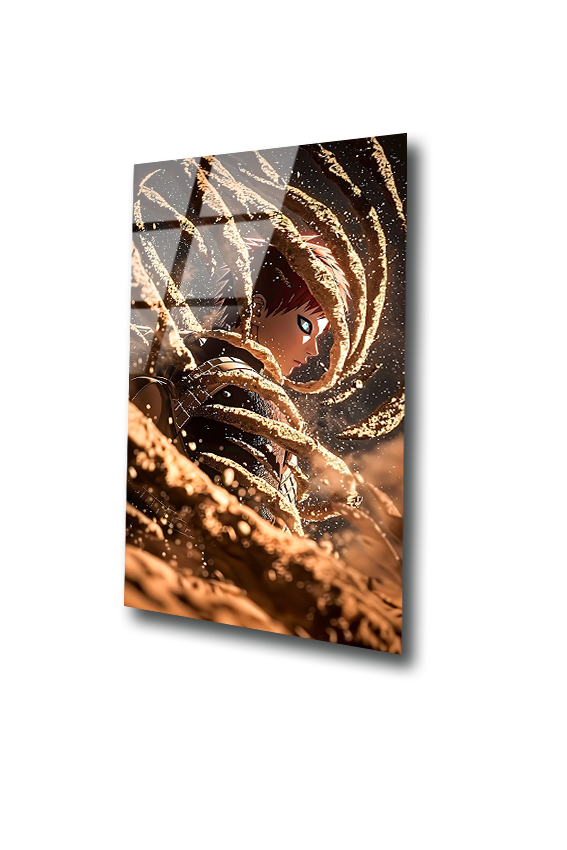 Gaara : The Desert’s Wrath | Premium HD Metal Wall Art