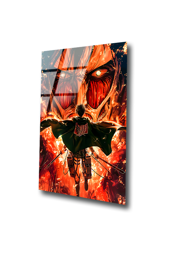 Eren Yeager: The Fire of Freedom| Premium HD Metal Wall Art