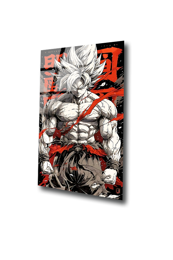 Goku: Saiyan God of Wrath | Premium HD Metal Wall Art