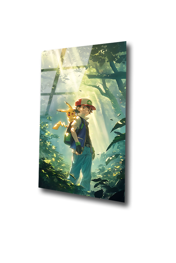 Ash Ketchum & Pikachu: Partners of an Endless Journey | Premium HD Metal Wall Art