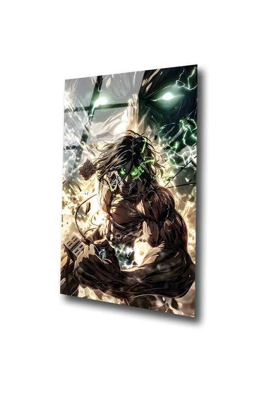 Eren Yeager : The Rage of the Titan | Premium HD Metal Wall Art
