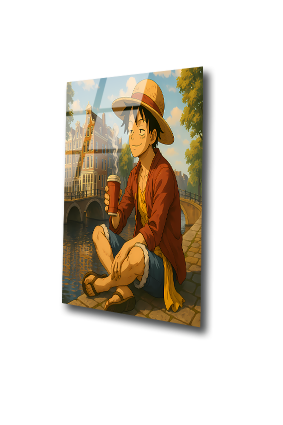 Luffy: The Straw Hat Dreamer in Amsterdam | Premium HD Metal Wall Art