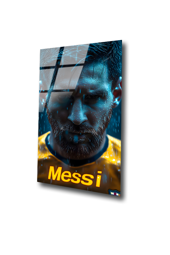 Messi: The Calm Before Greatness | Premium HD Metal Wall Art